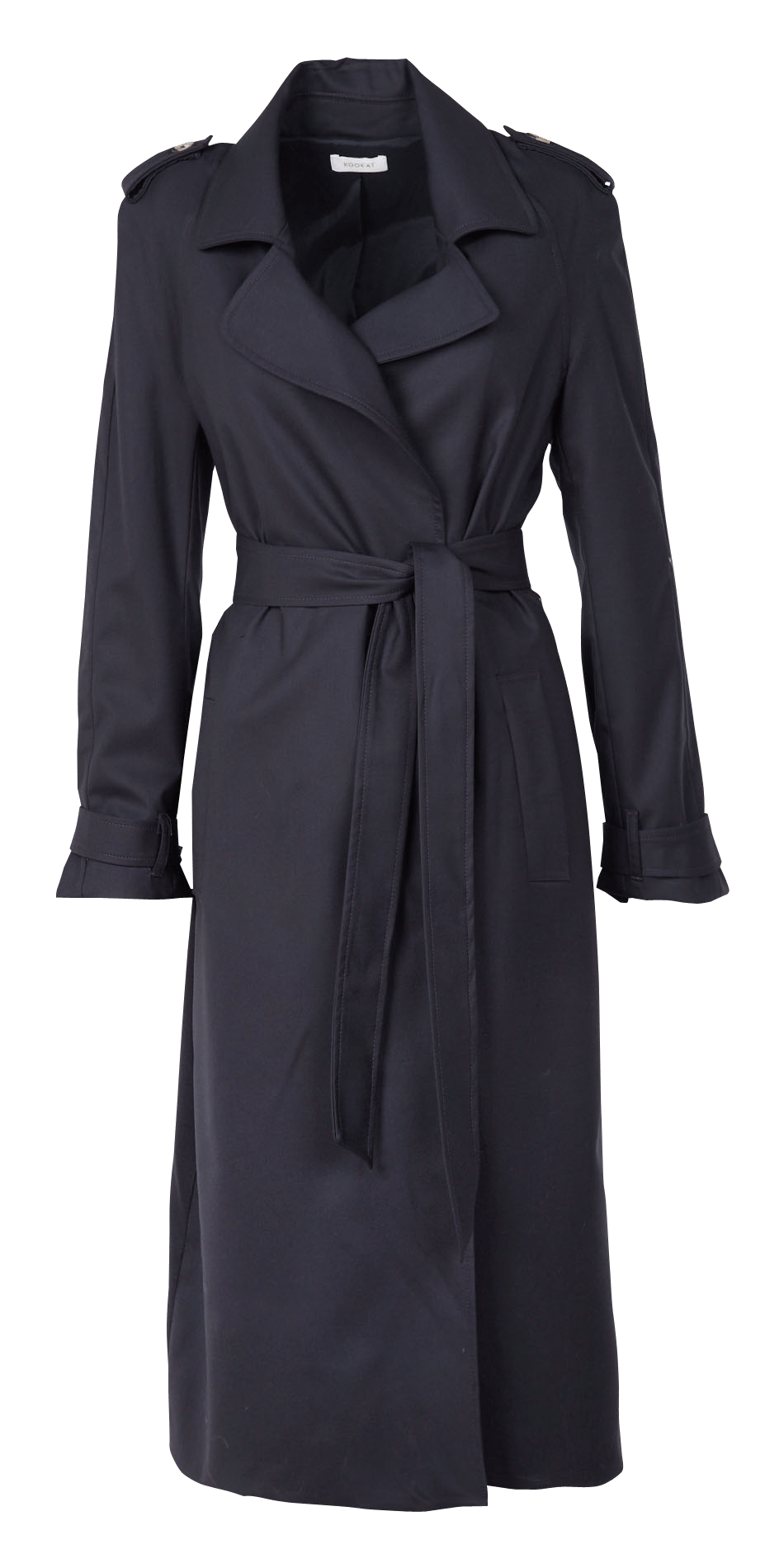 Belted Trench Coat With Tailored Collar Navy Kookai Women Place des