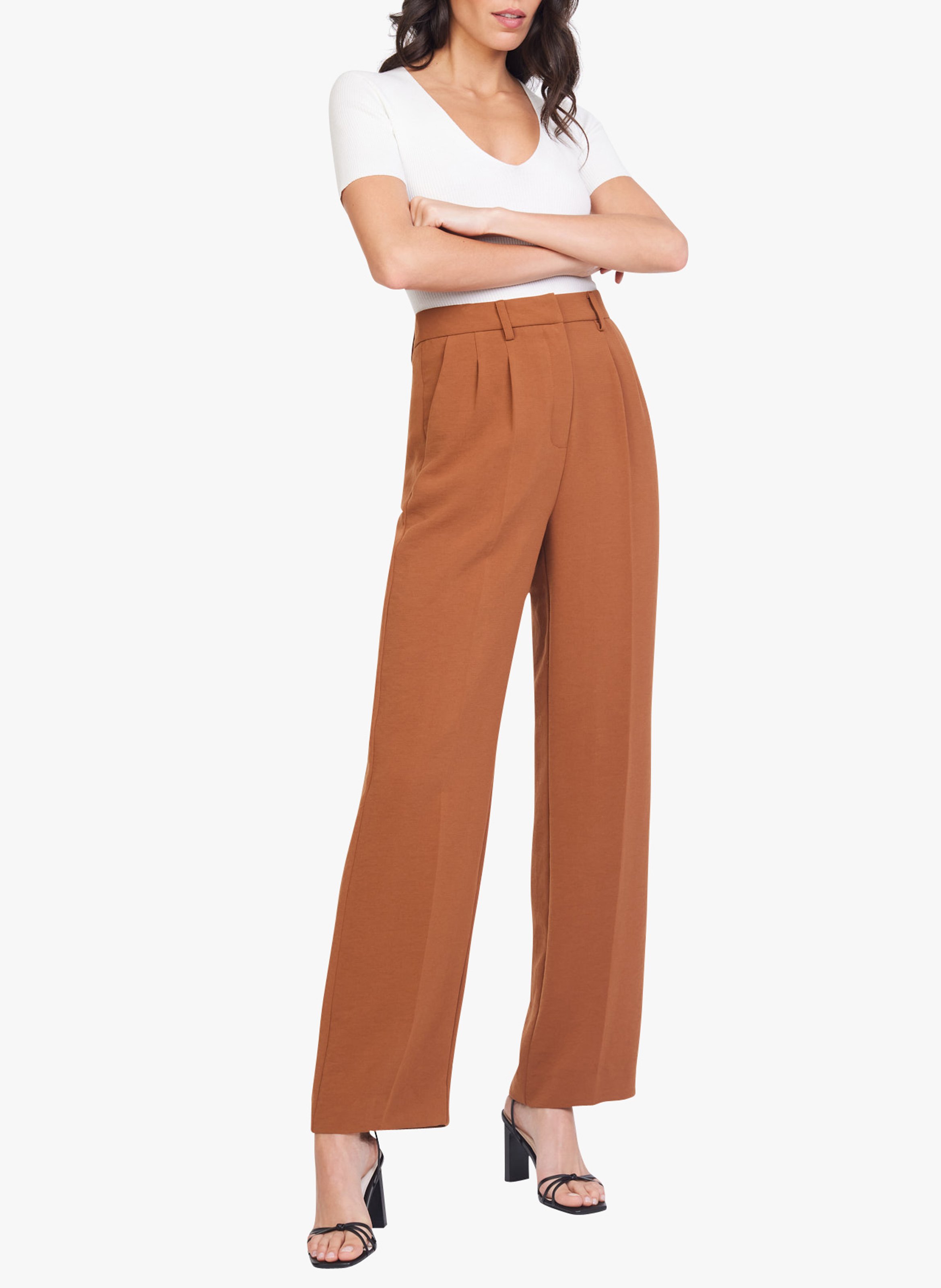 Sale High-waisted Straight-leg Pants 