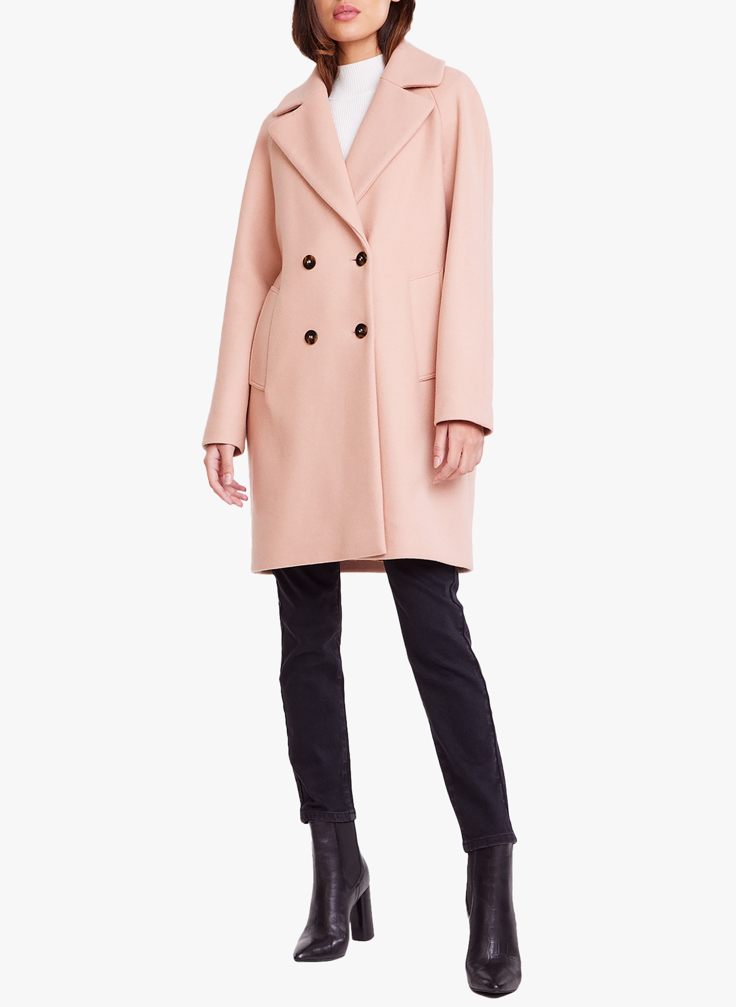 knee length wool blend coat