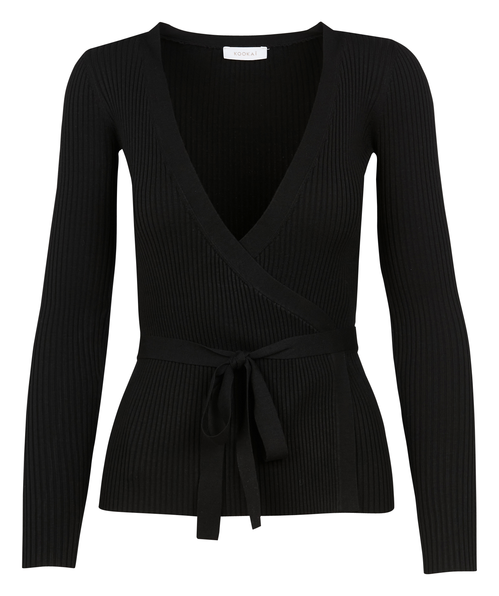 black wrap around cardigan