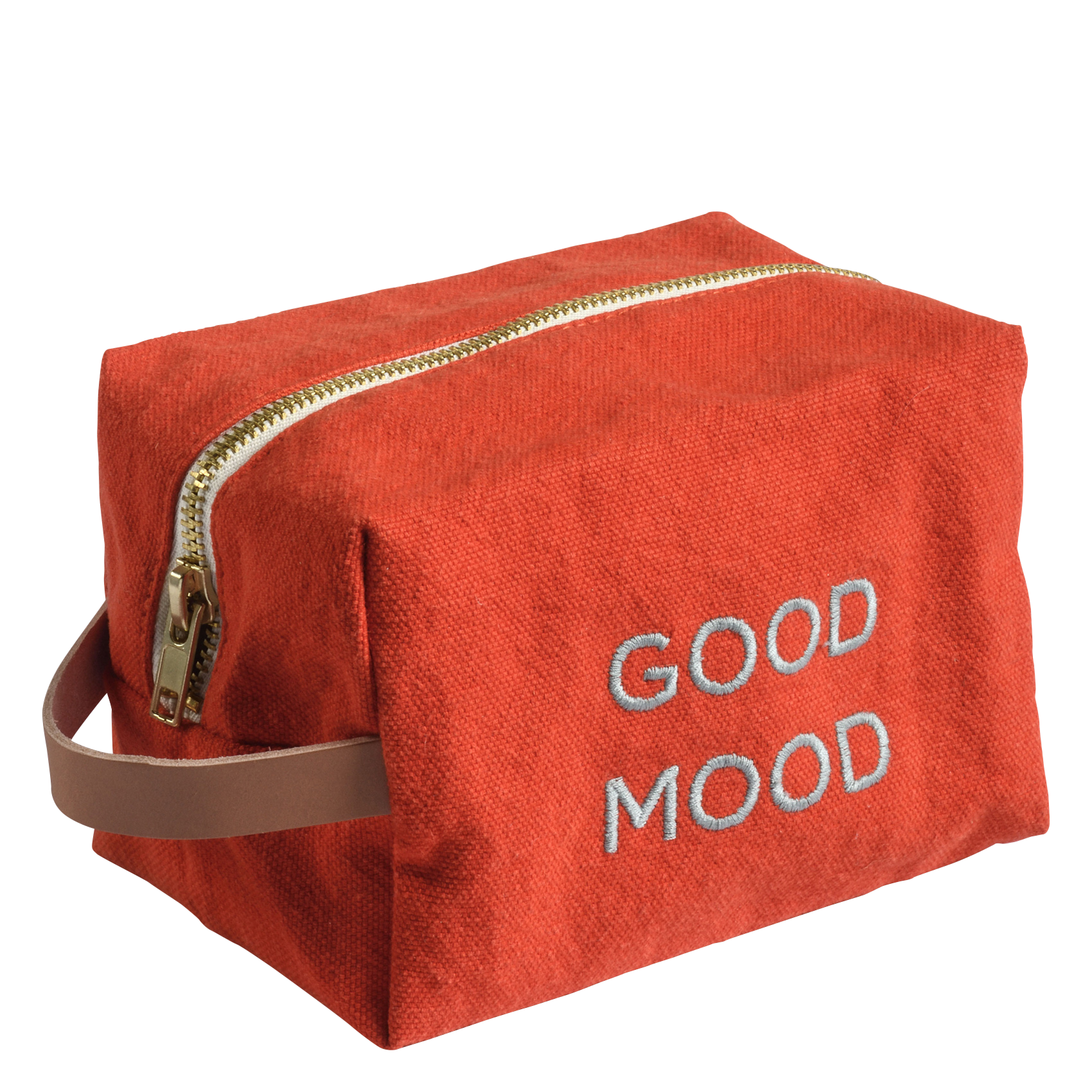 La Cerise Sur Le Gateau Cotton Toiletry Bag Gm Tangerine Orange Womens Bags Makeup bags and cosmetic cases 