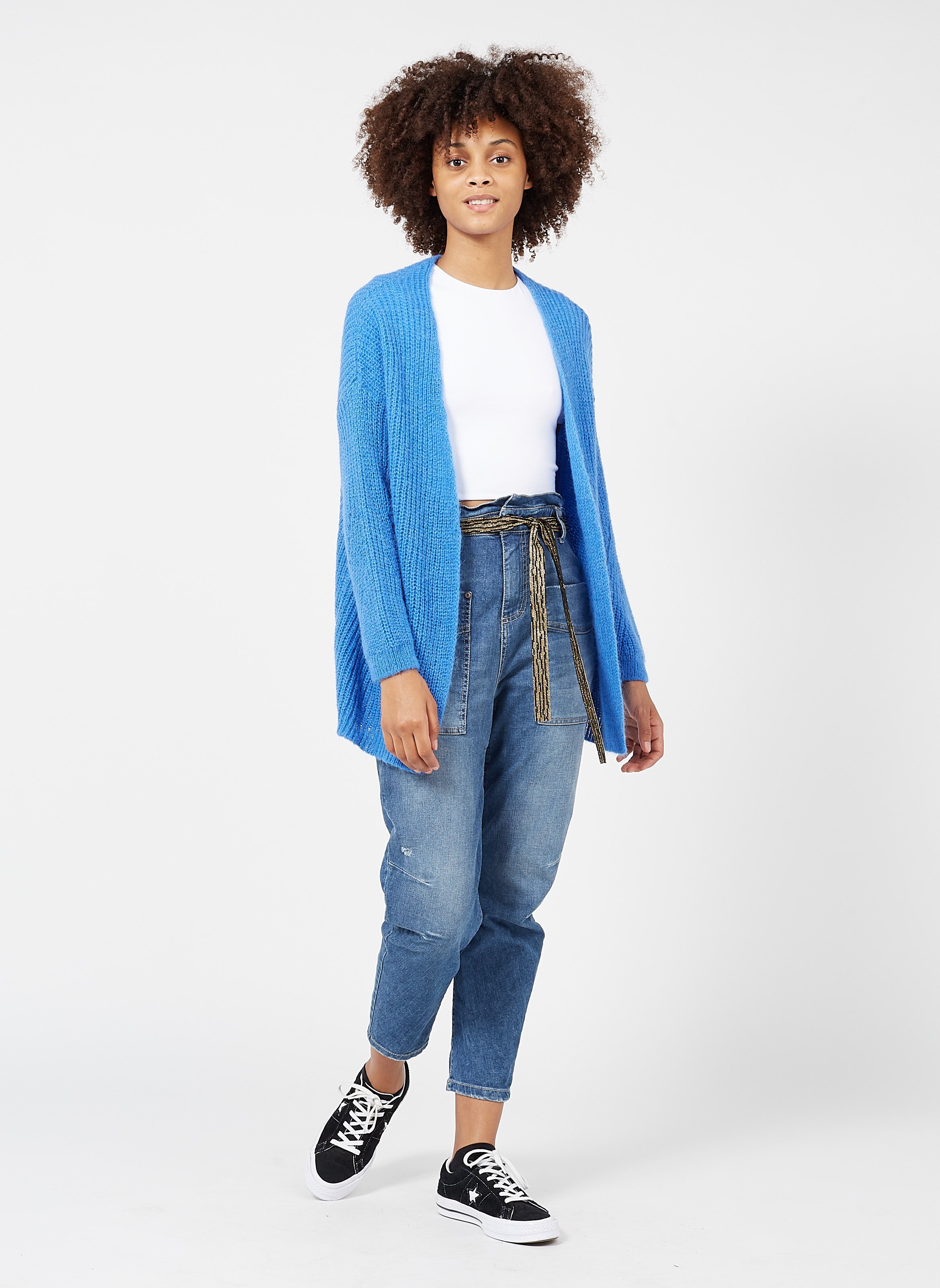 Fluffy blue cardigan Clearance