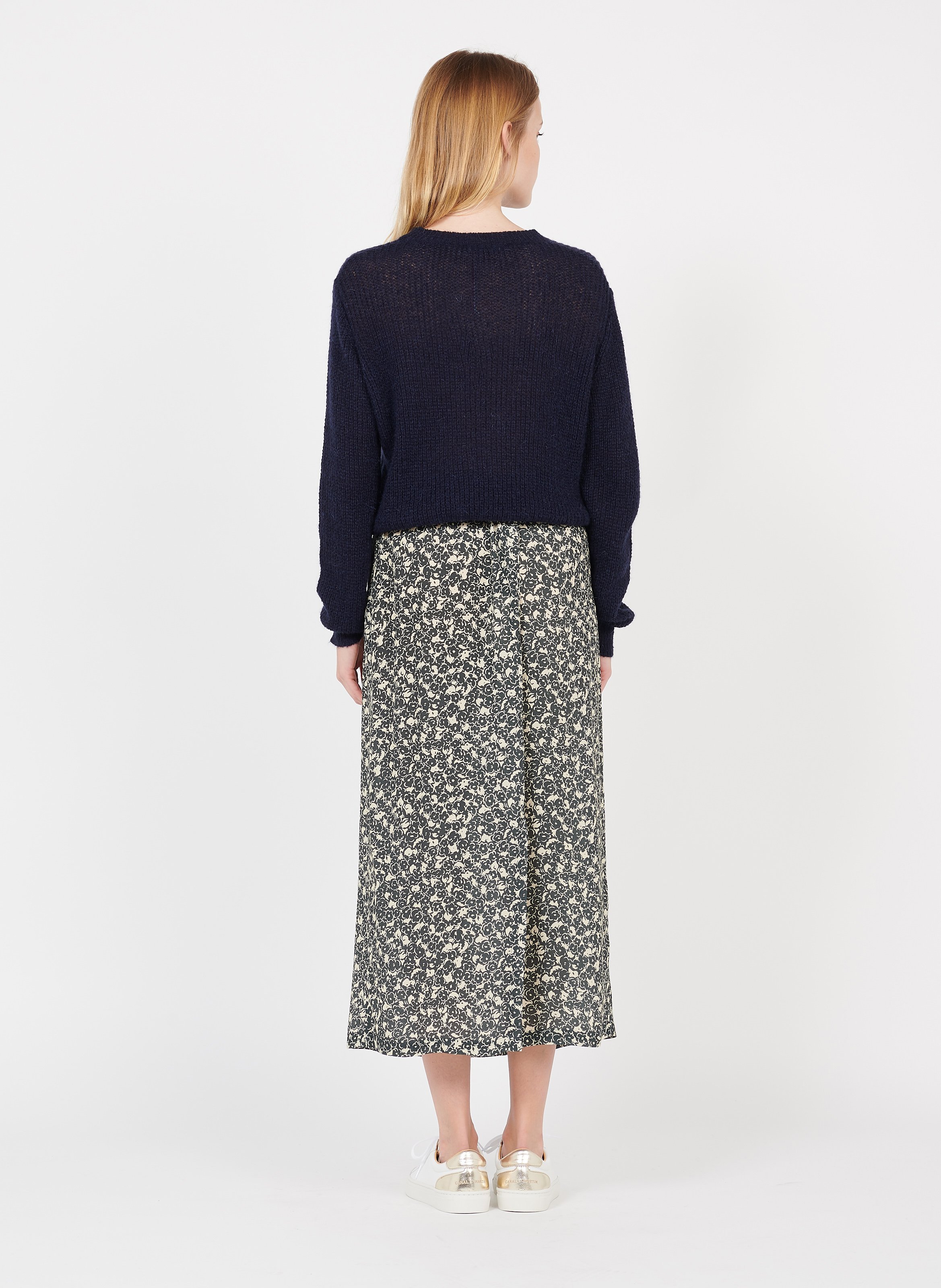 green midi skirt h and m