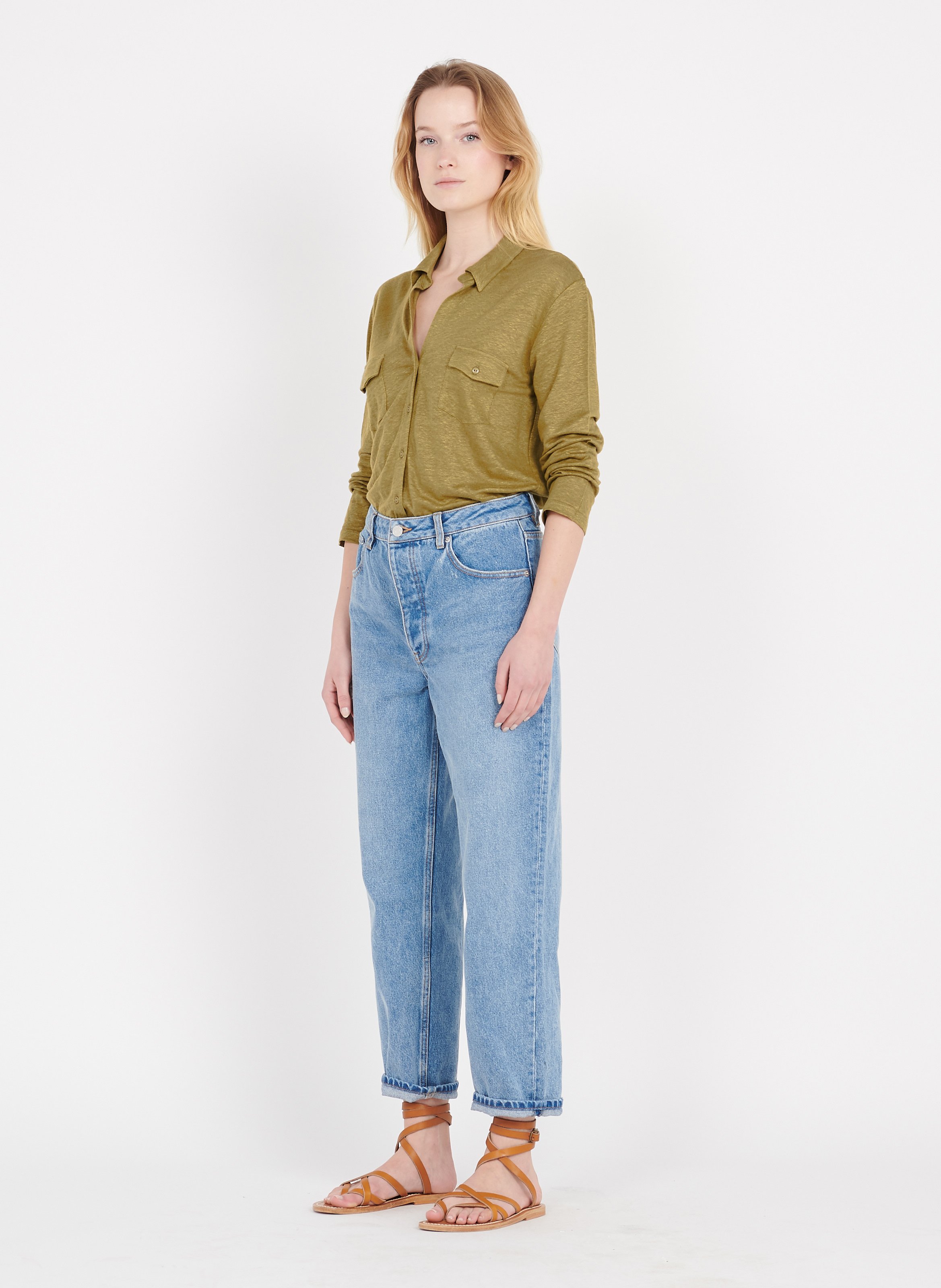 Girlfriend Jeans Light Blue In 20 Lab Dip - Women | Place des Tendances