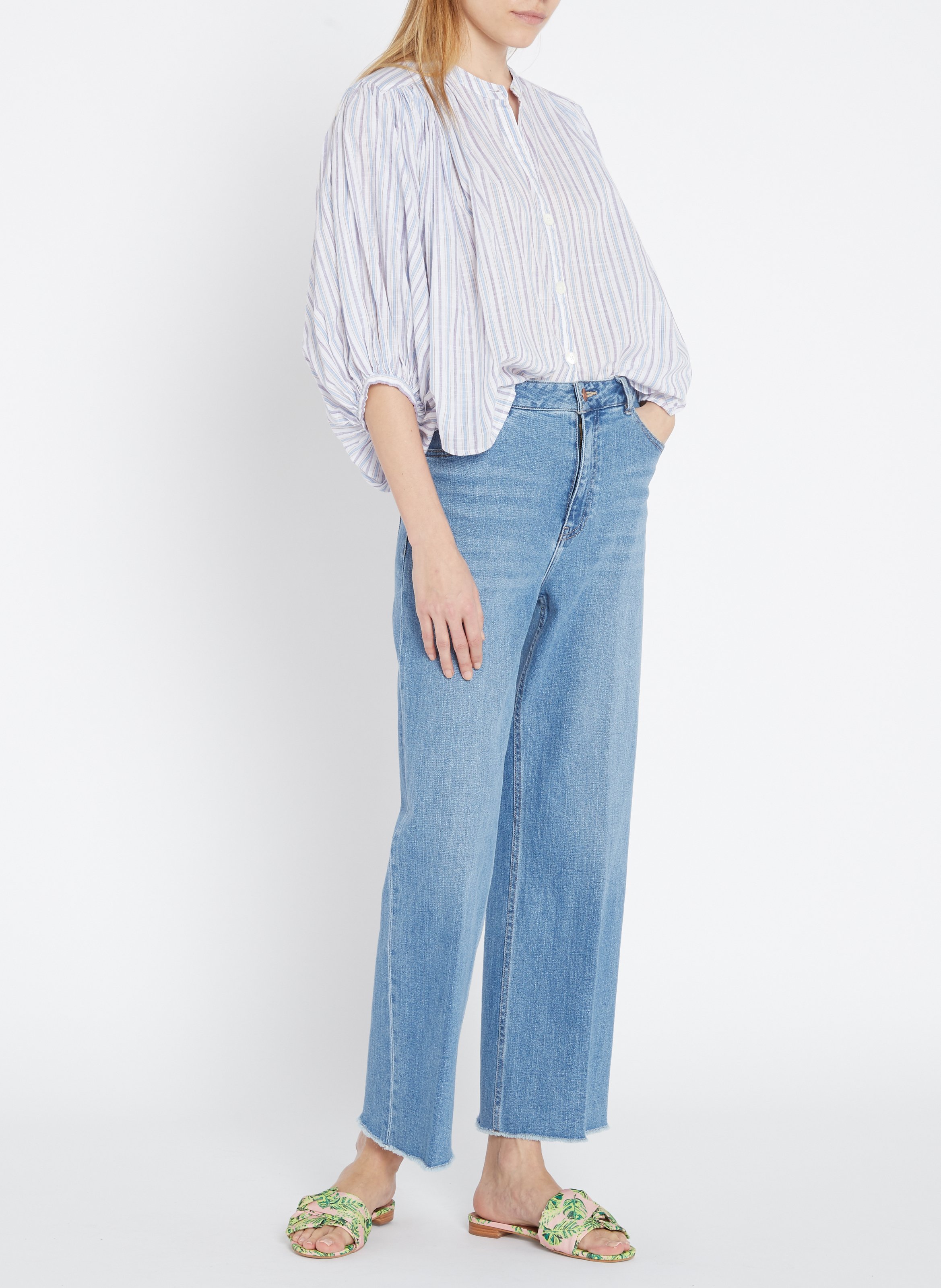 High-rise Straight Jeans In 21 Lab Dip - Women | Place des Tendances