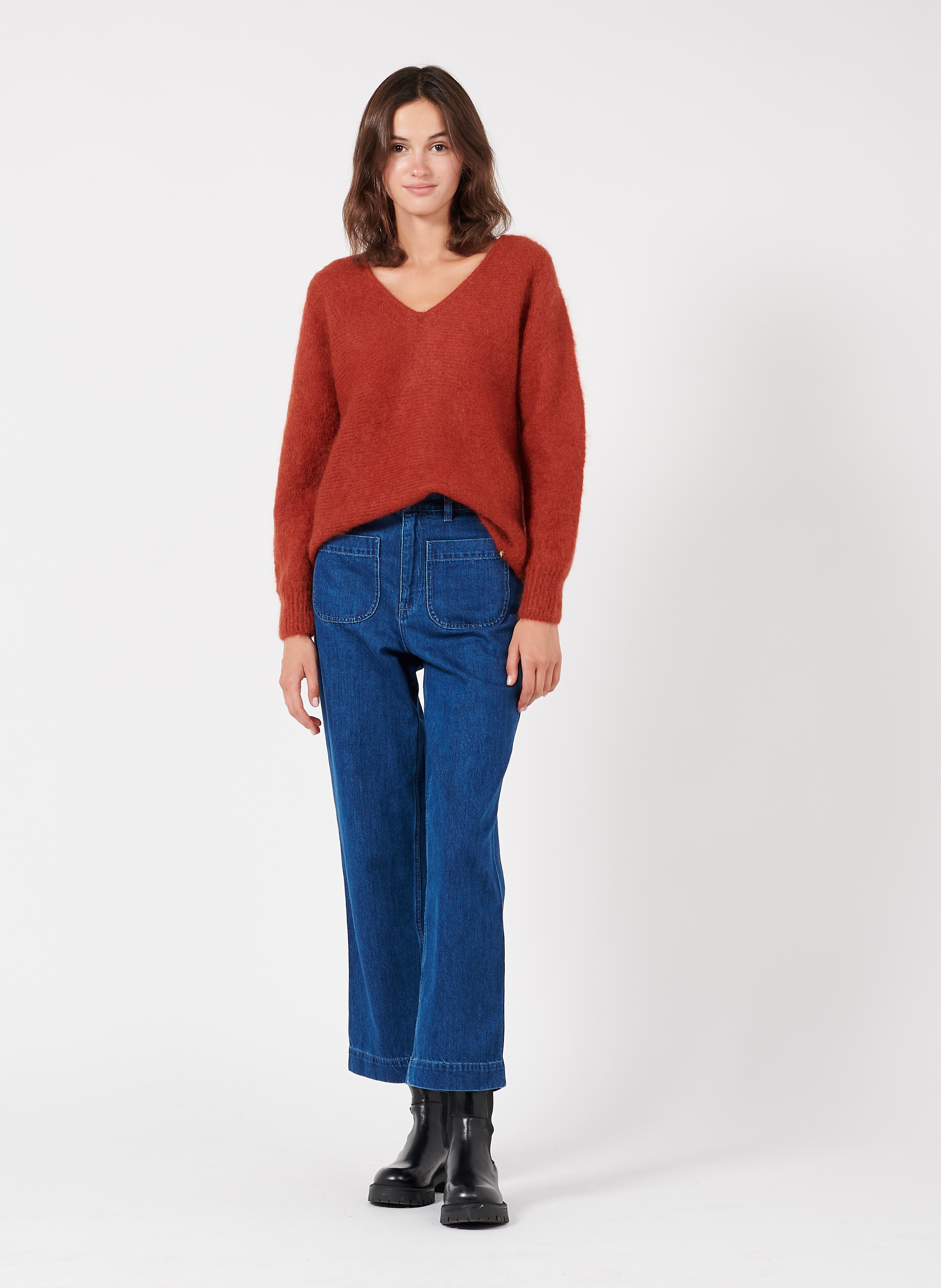 High-rise Wide-leg Jeans In 41 Lab Dip - Women | Place des Tendances