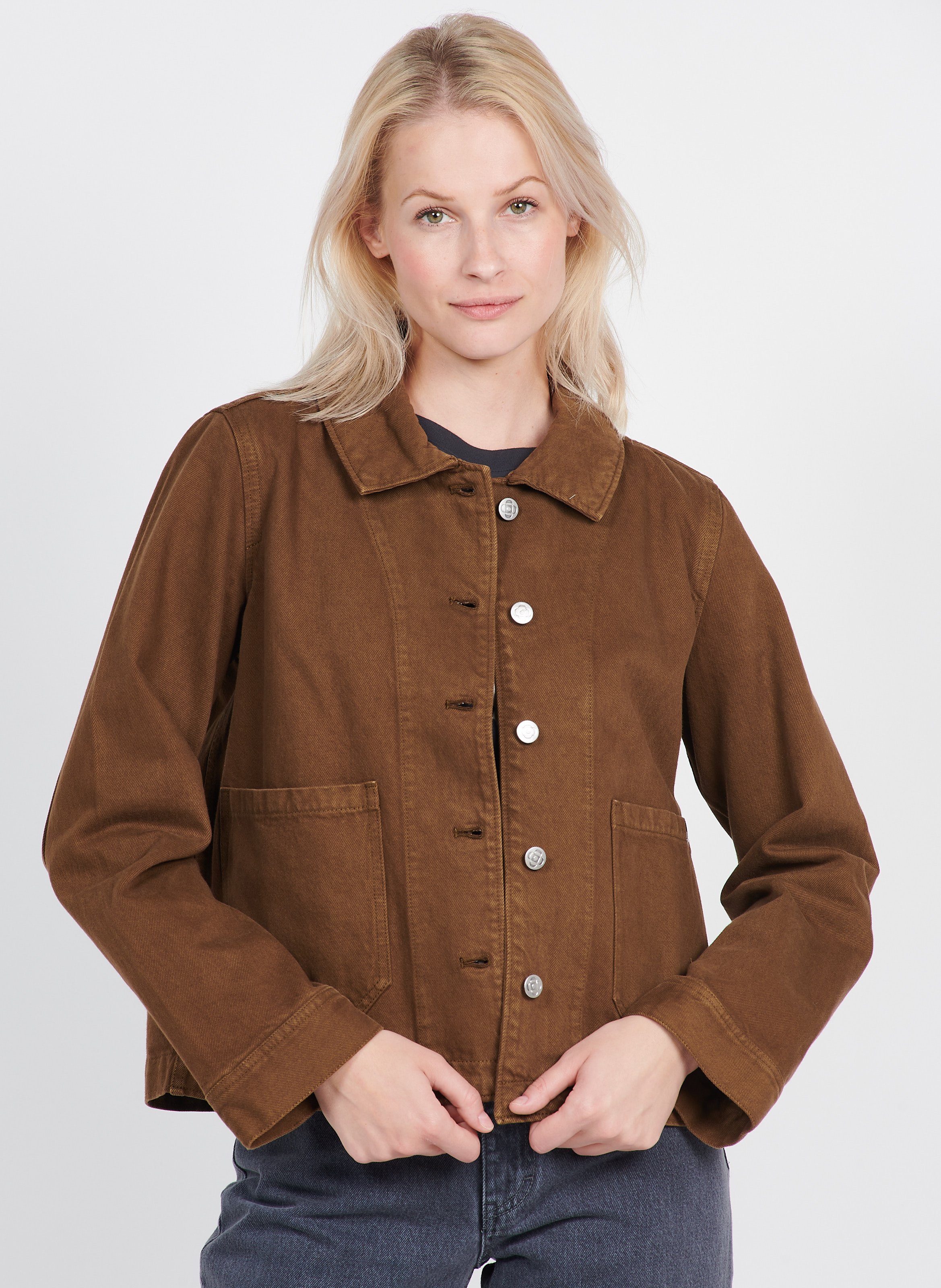 Short Cotton Jacket Cafe Lab Dip Women Place des Tendances