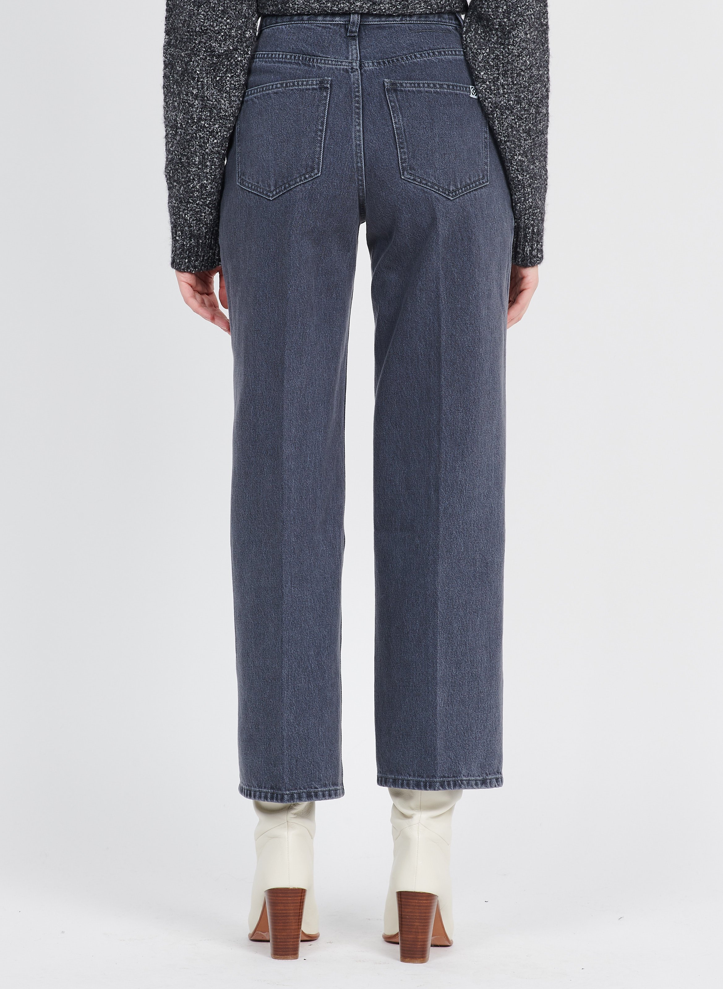 Straightleg Cotton Jeans Light Grey Lab Dip Women Place des Tendances