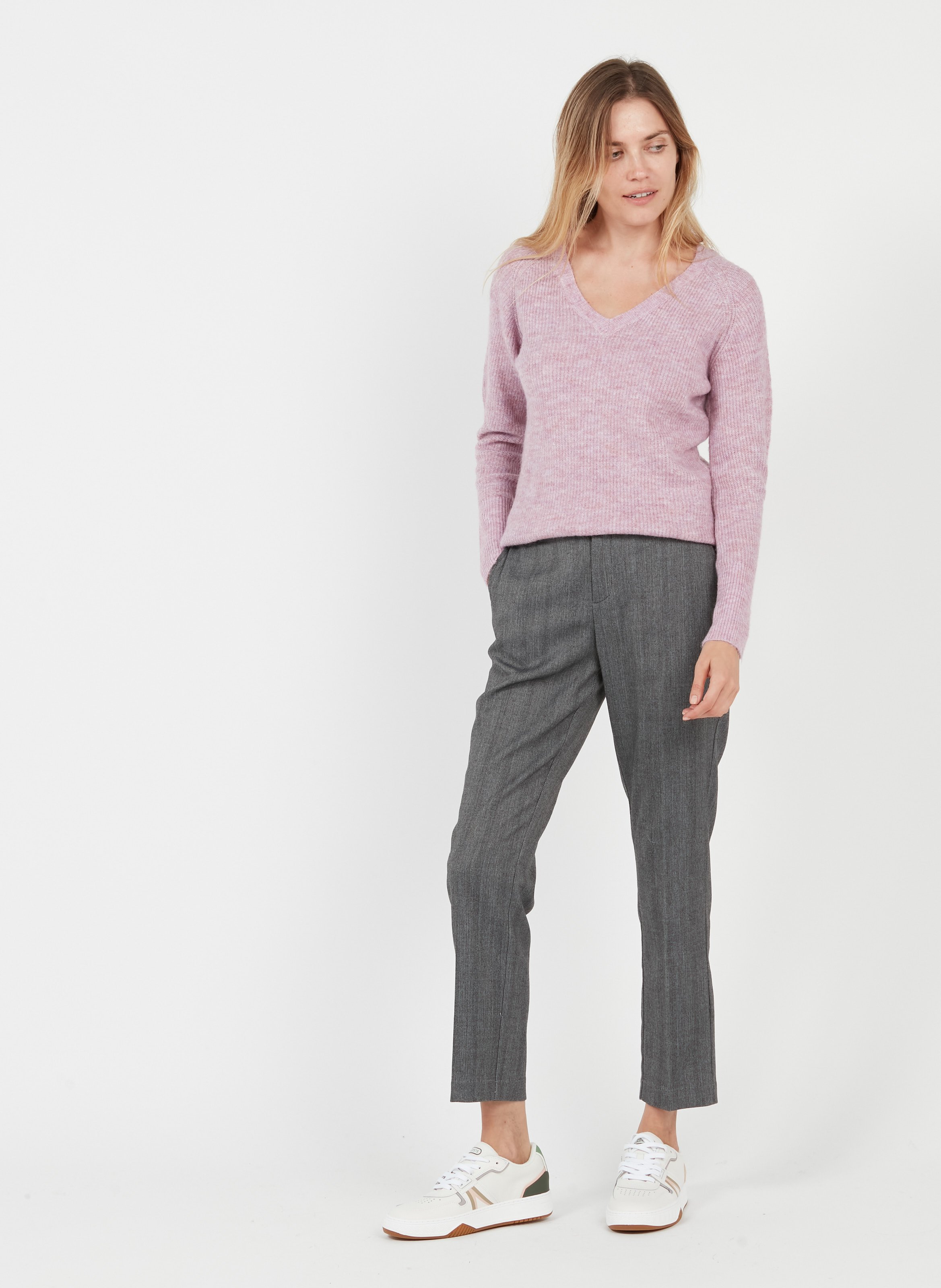 Lacoste L001 Wht/dk Gry Lacoste - Women | Place des Tendances