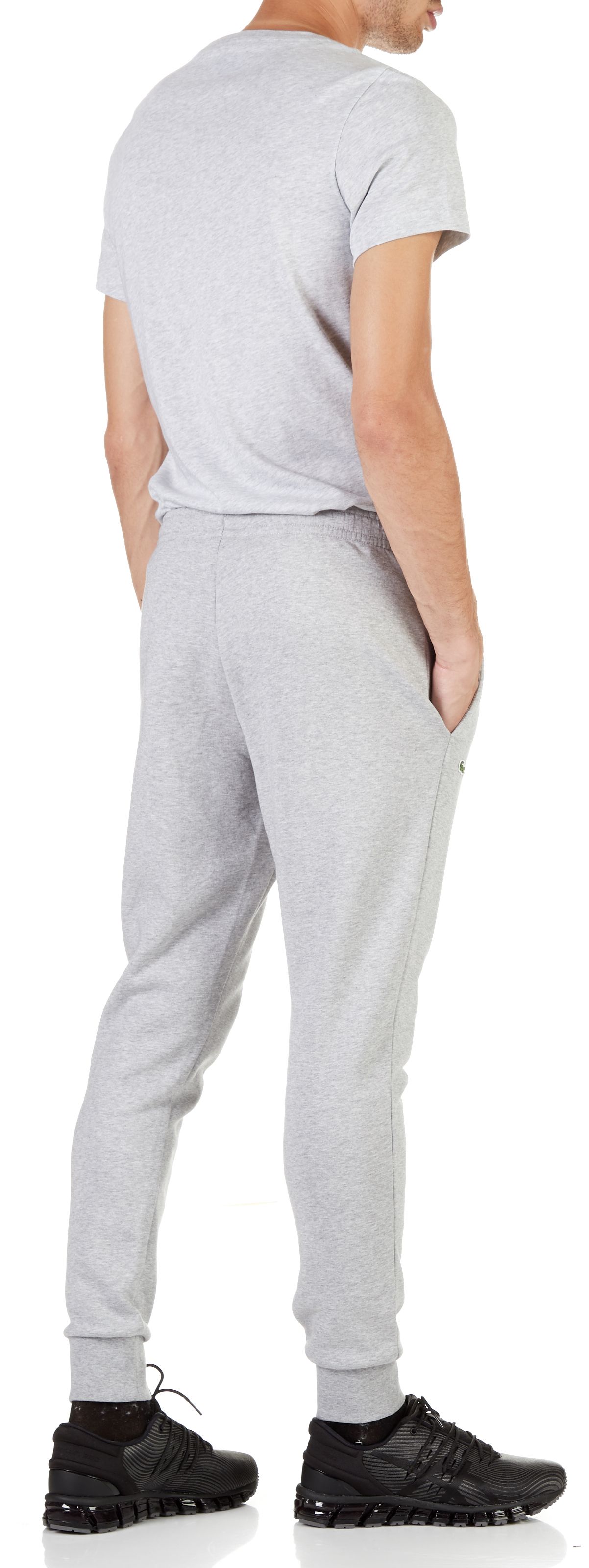 lacoste slim fit joggers grey