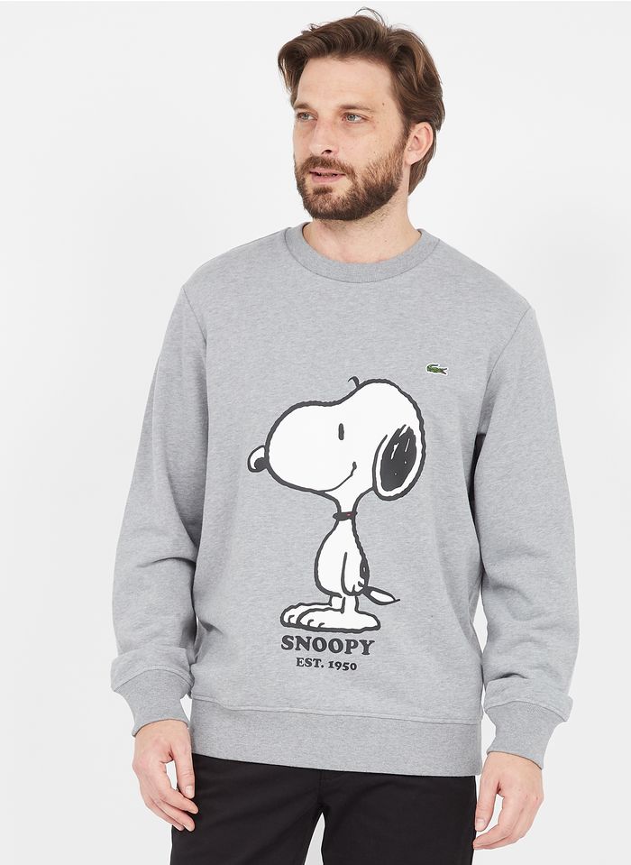 LACOSTE Grey Lacoste x Peanuts regular-fit round-neck sweatshirt