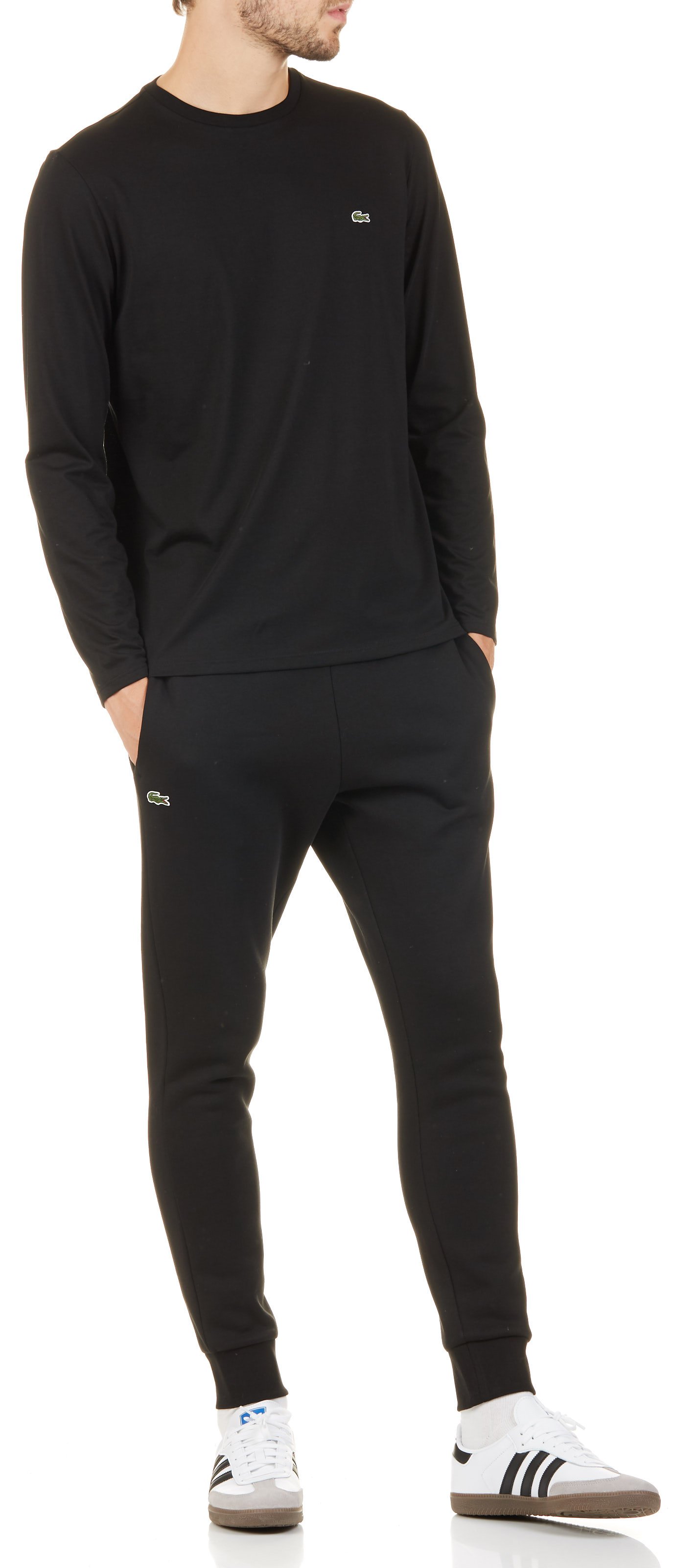 black lacoste joggers