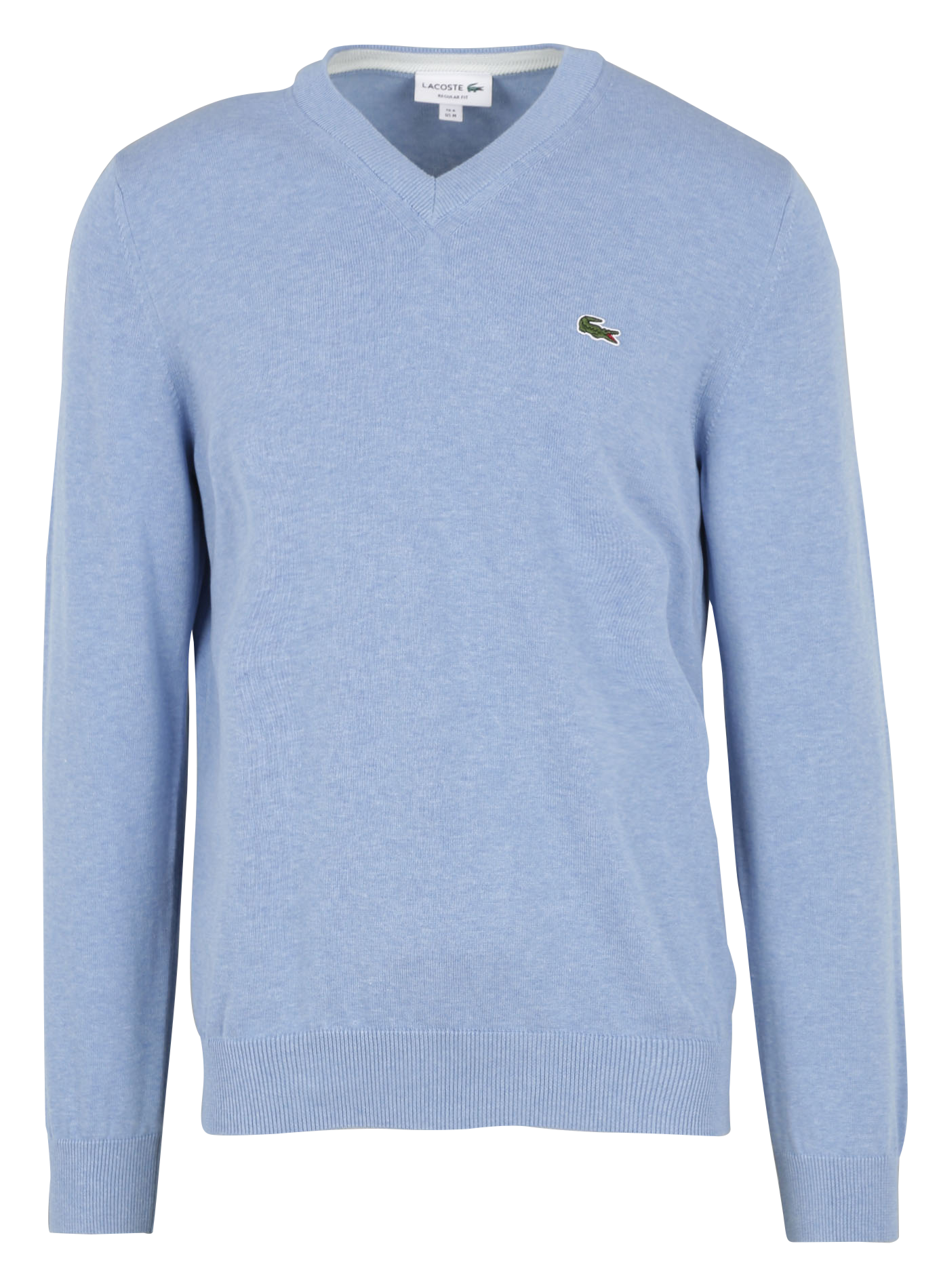 lacoste grey v neck jumper