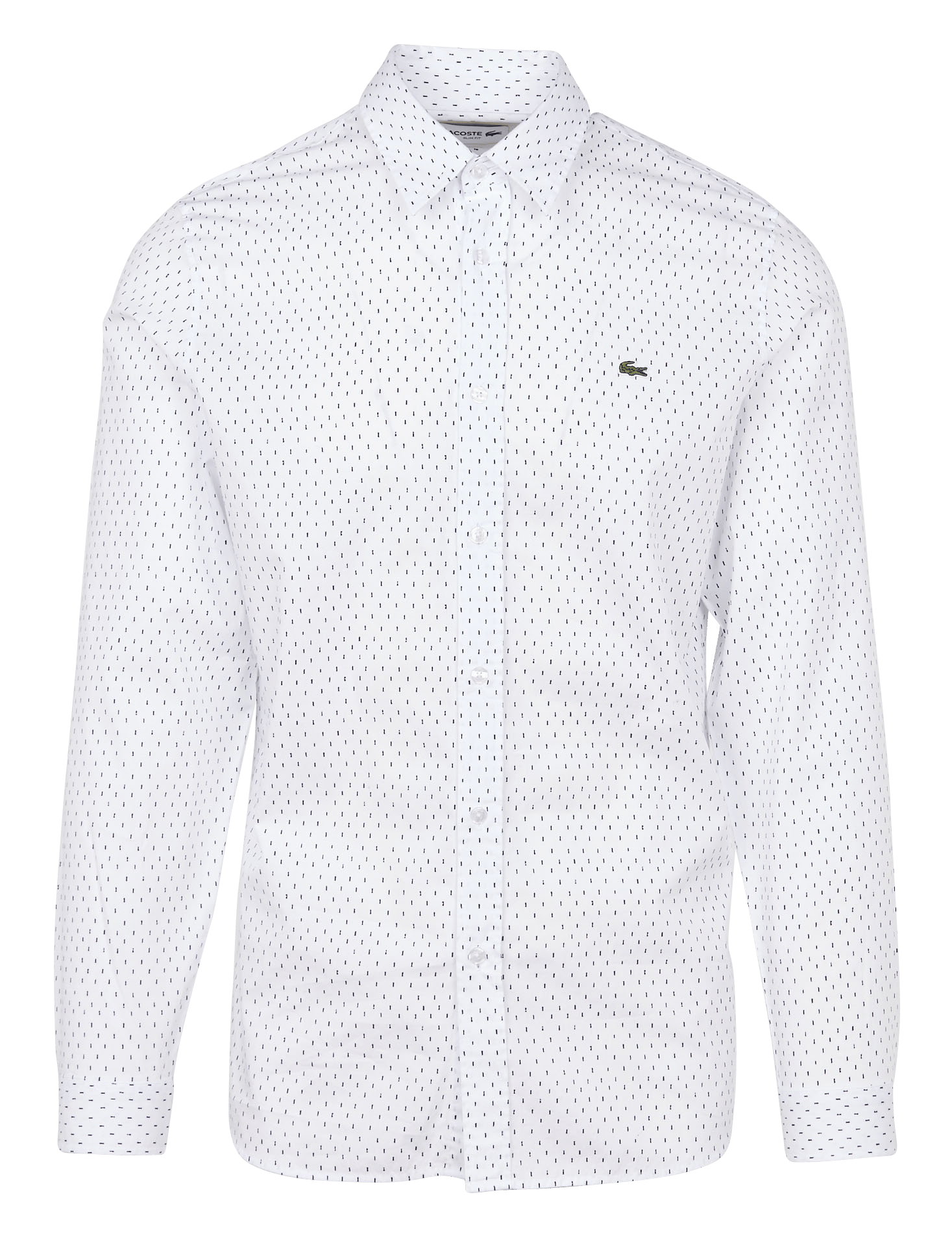 lacoste white slim fit shirt
