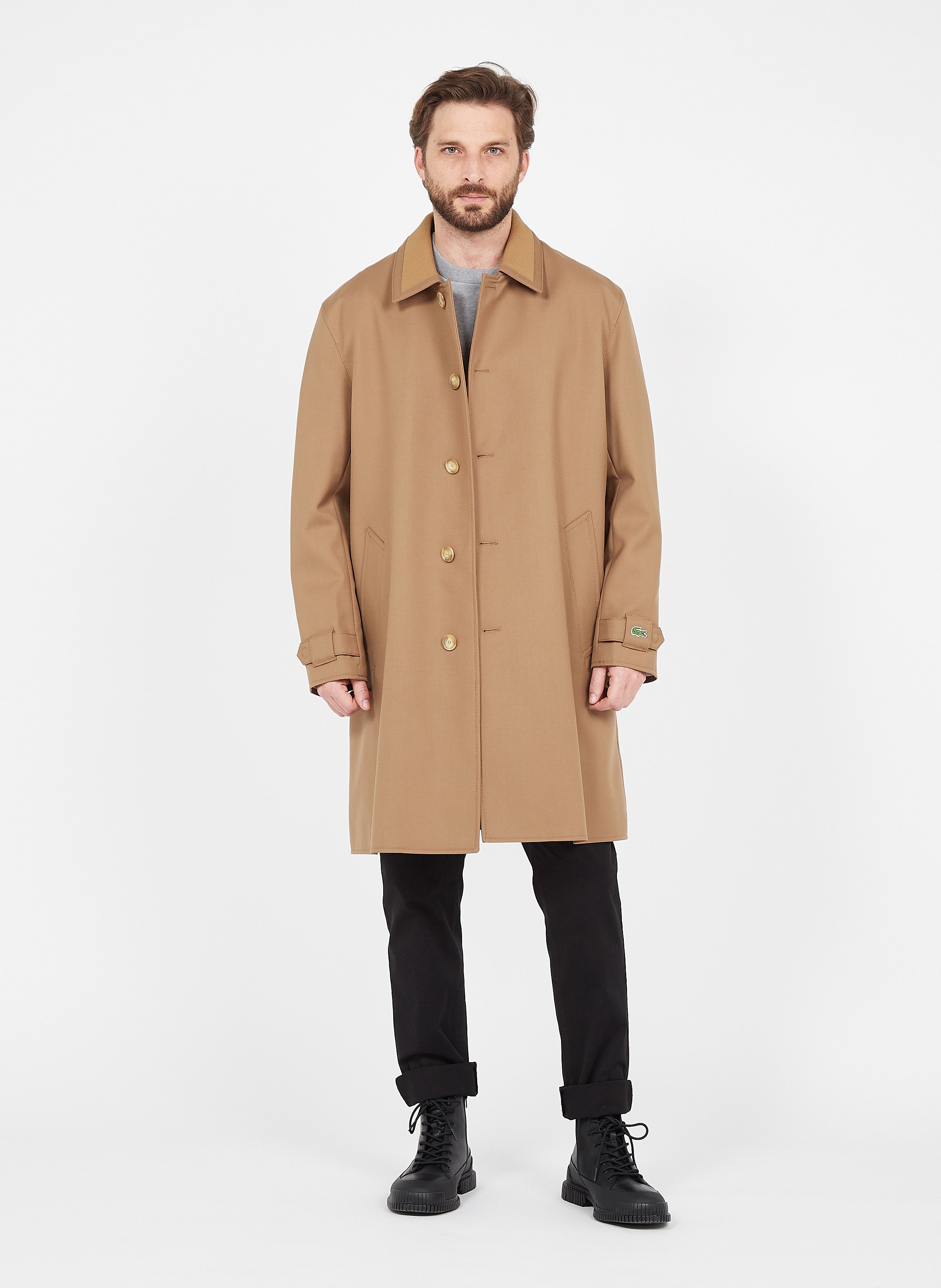 beige wool coat men