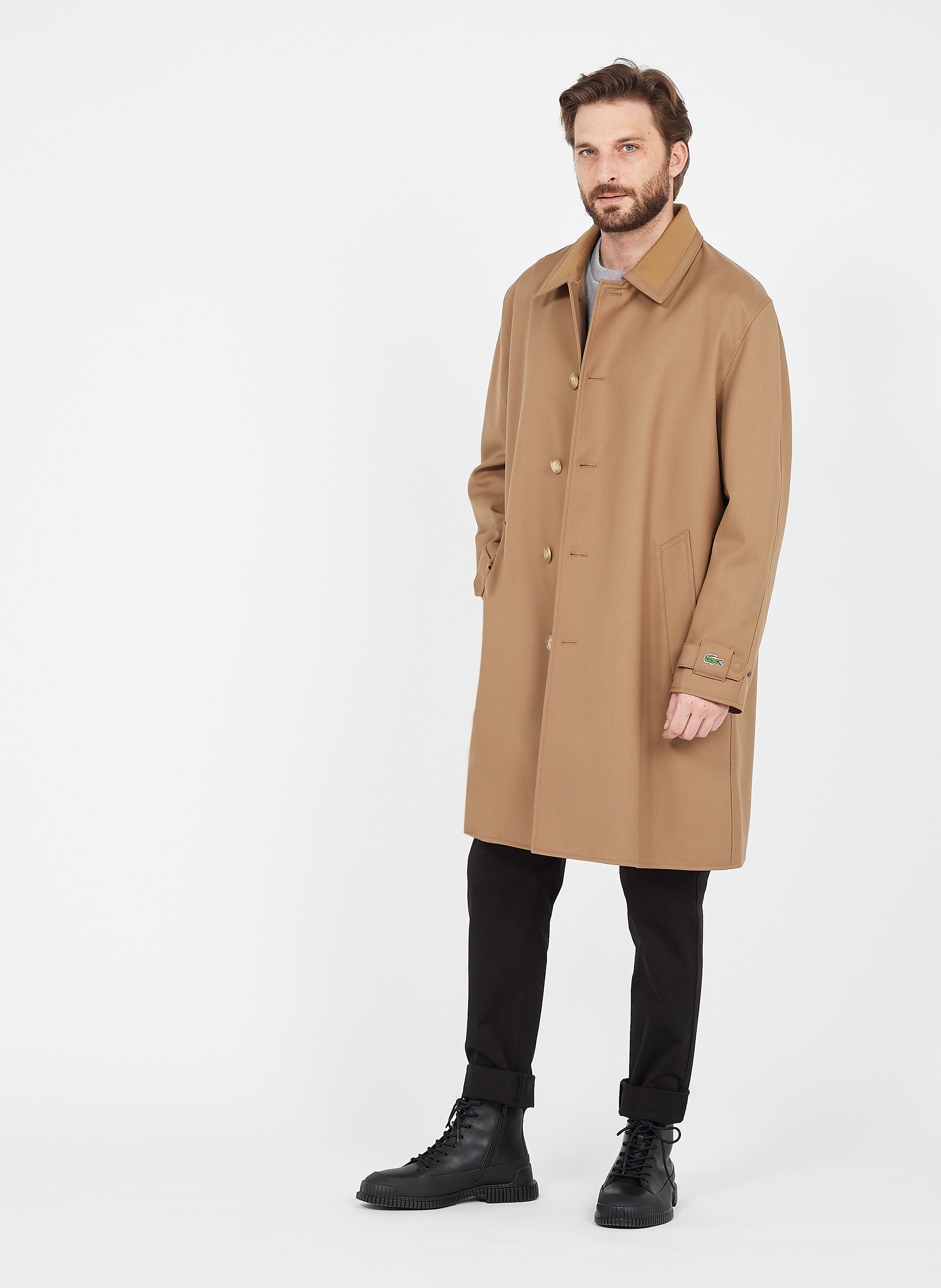 beige coat man