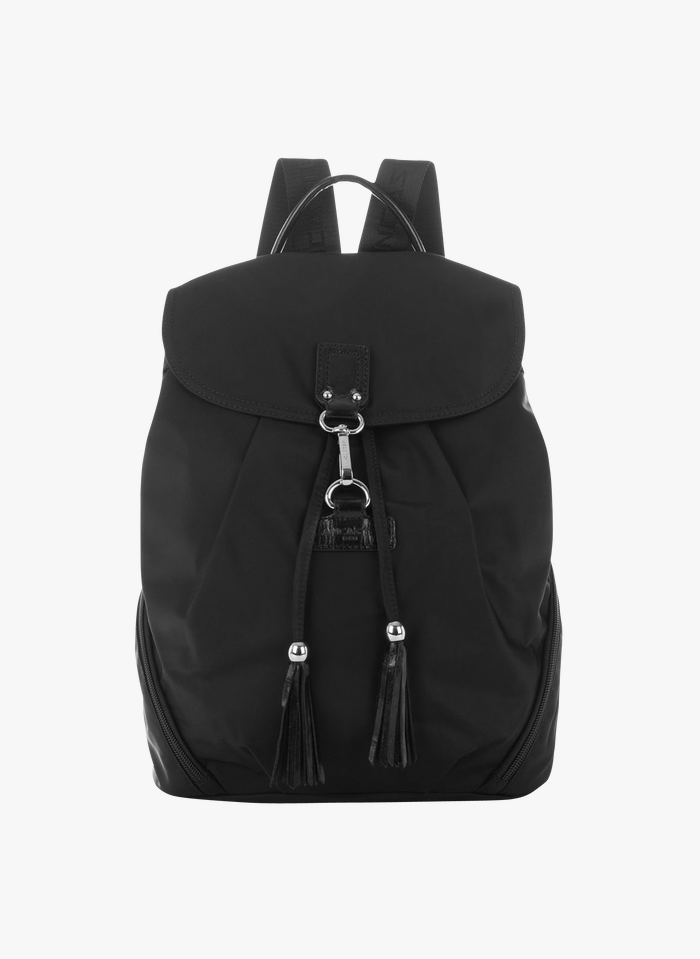 LANCASTER PARIS Black Backpack with flap