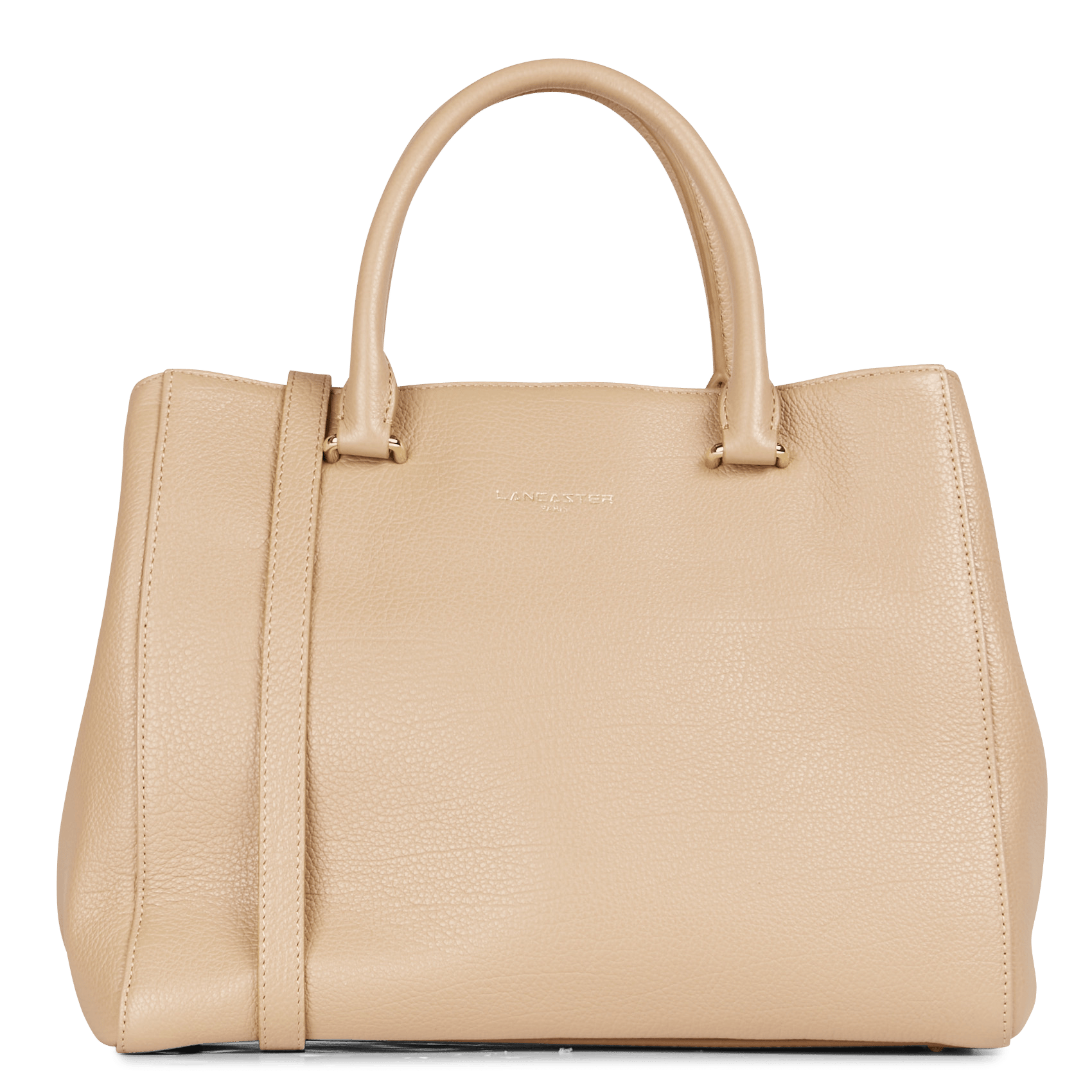 beige leather tote