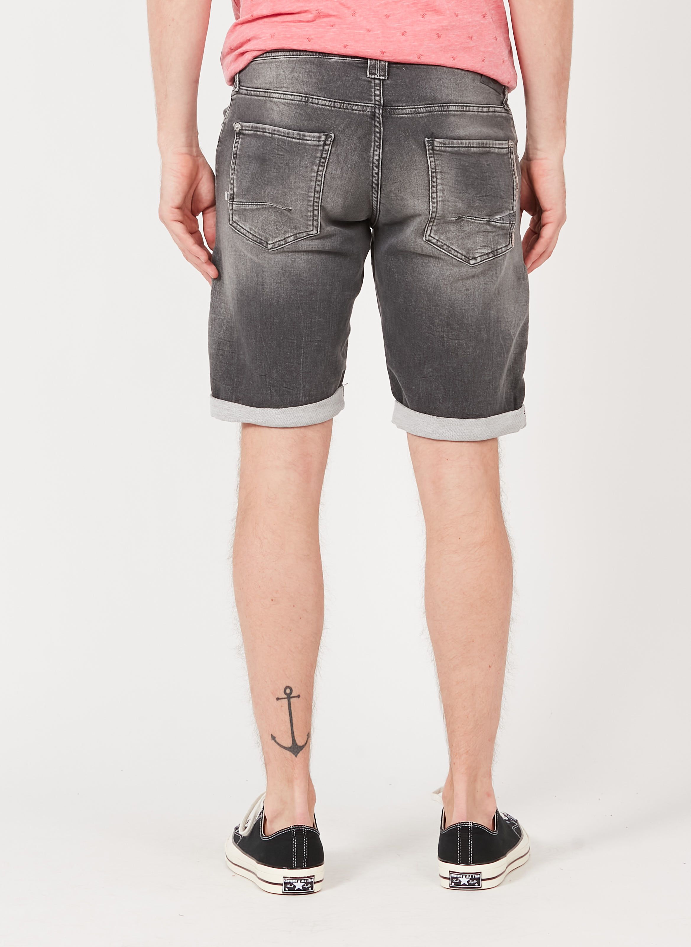 jean shorts grey