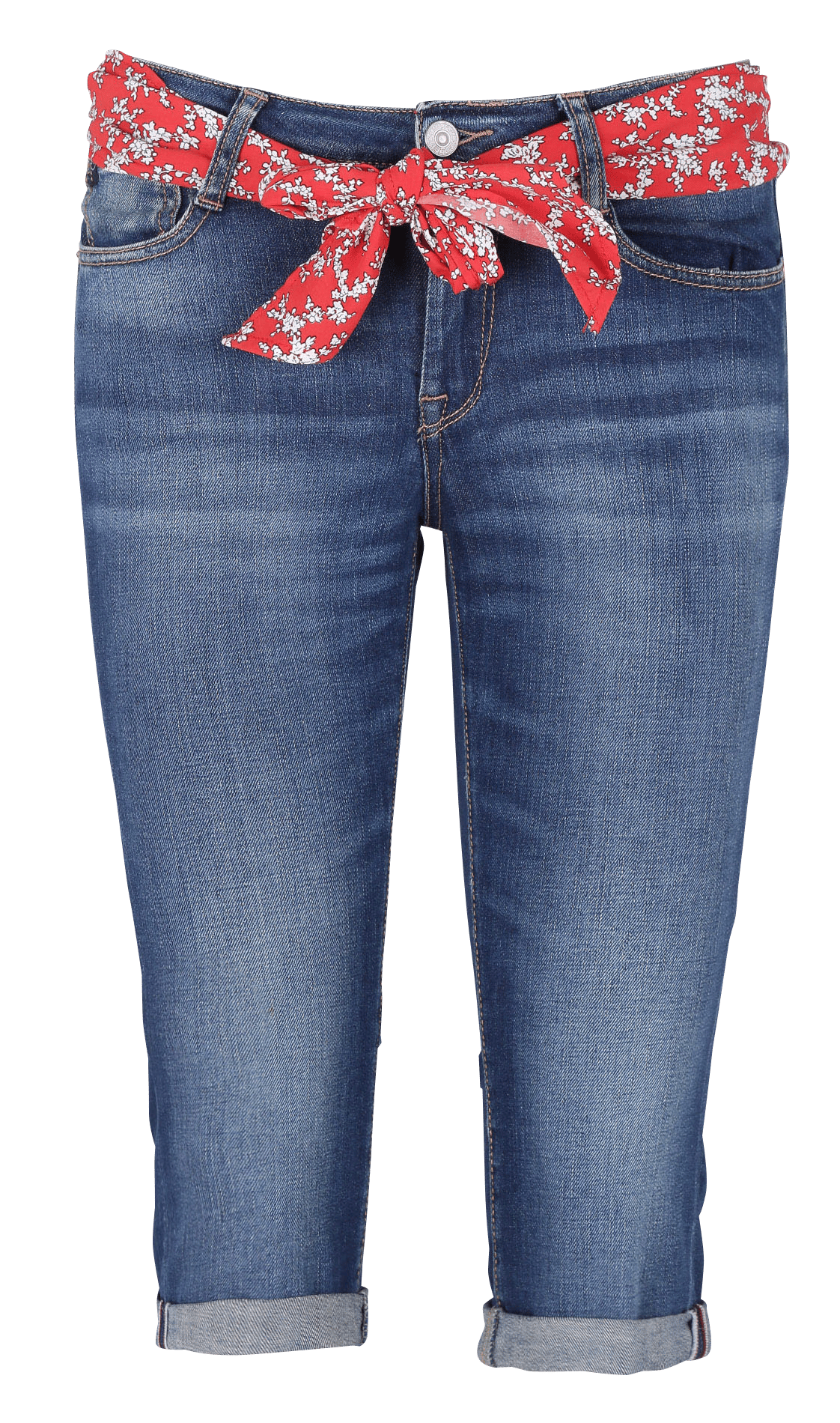 womens elastic waist denim bermuda shorts