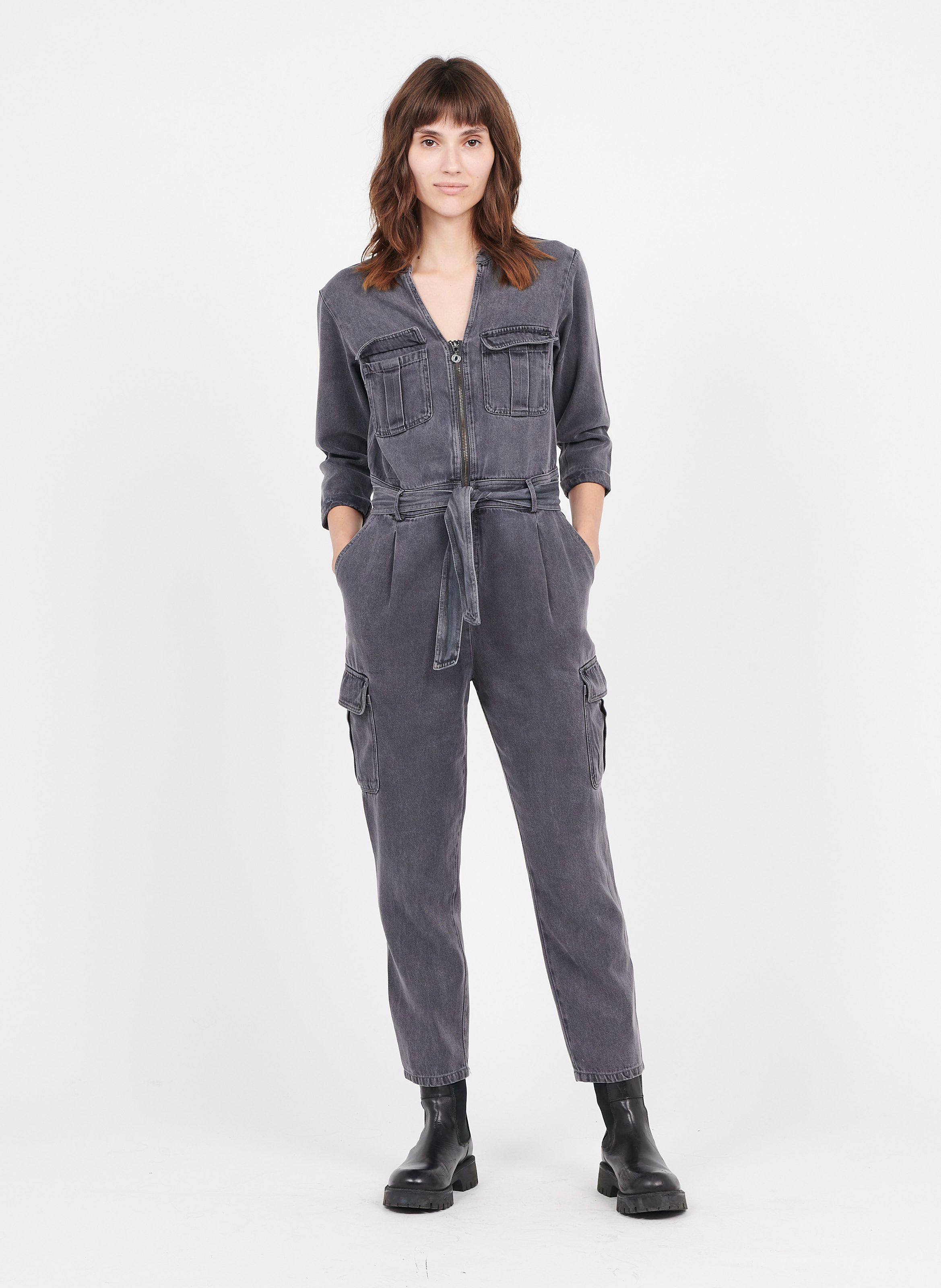 lou denimlook jumpsuit