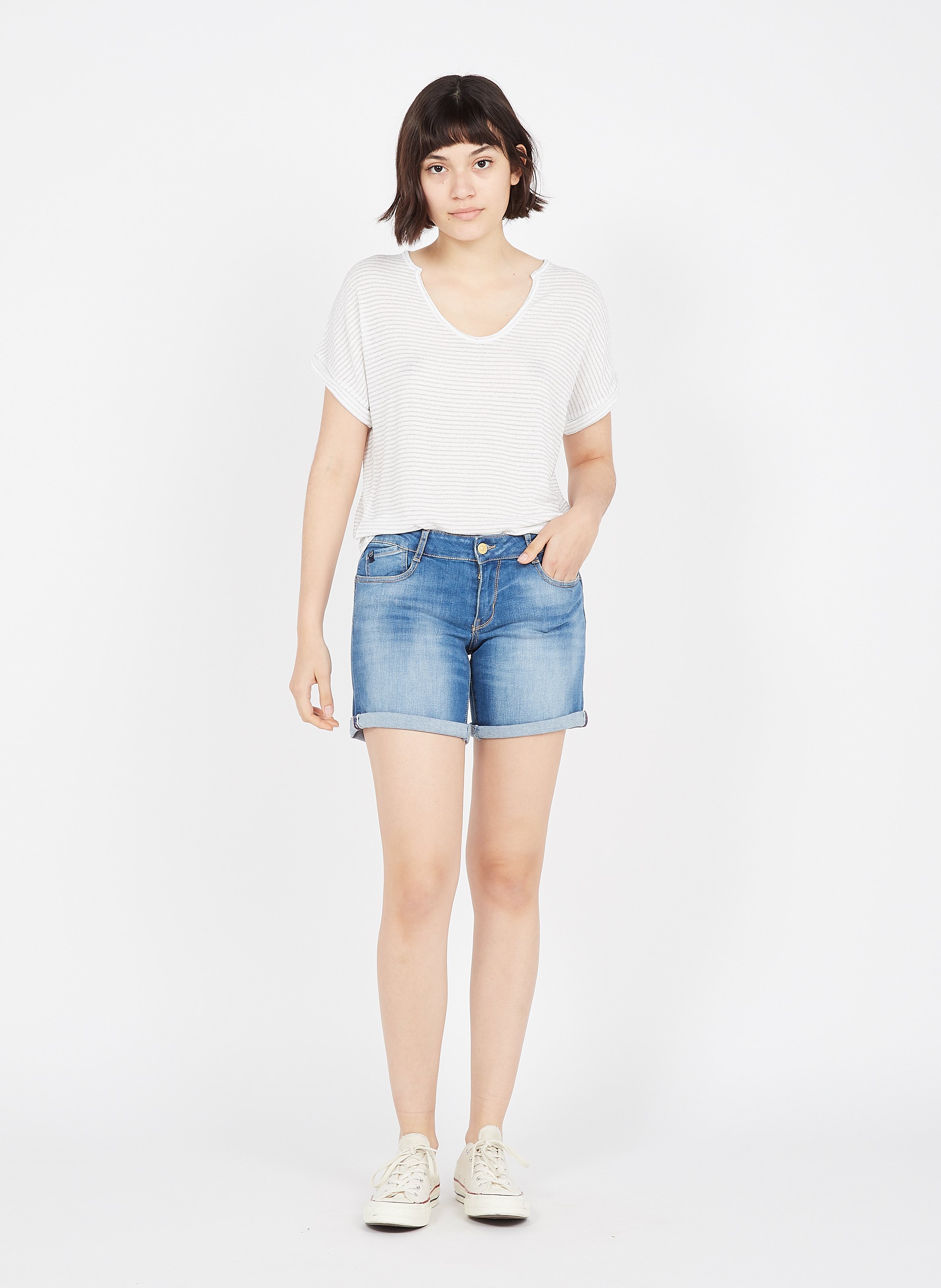 Sale Denim Shorts Blue Le Temps Des 