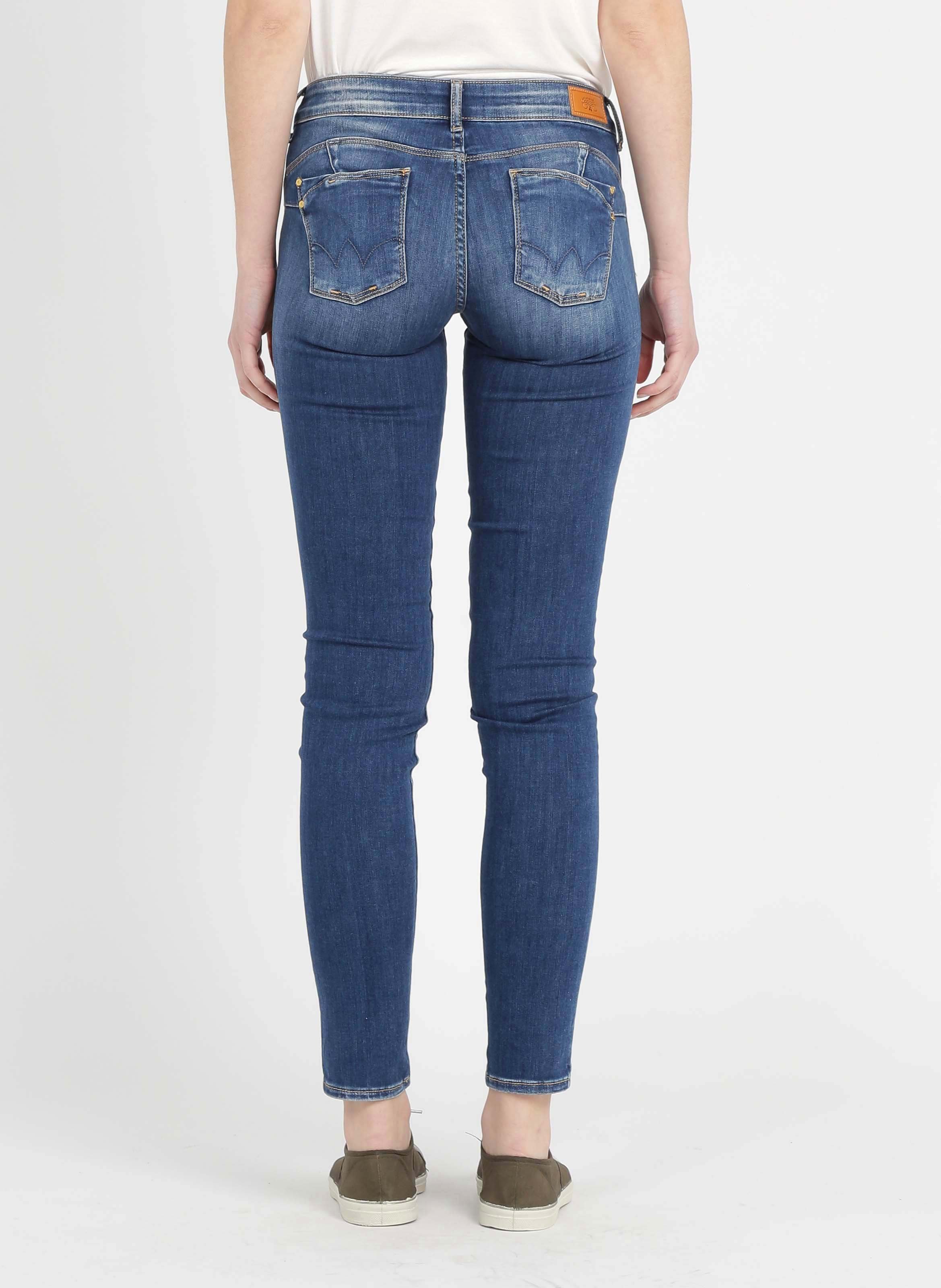 Low-rise Slim-fit Jeans Blue Le Temps Des Cerises - Women | Place des  Tendances