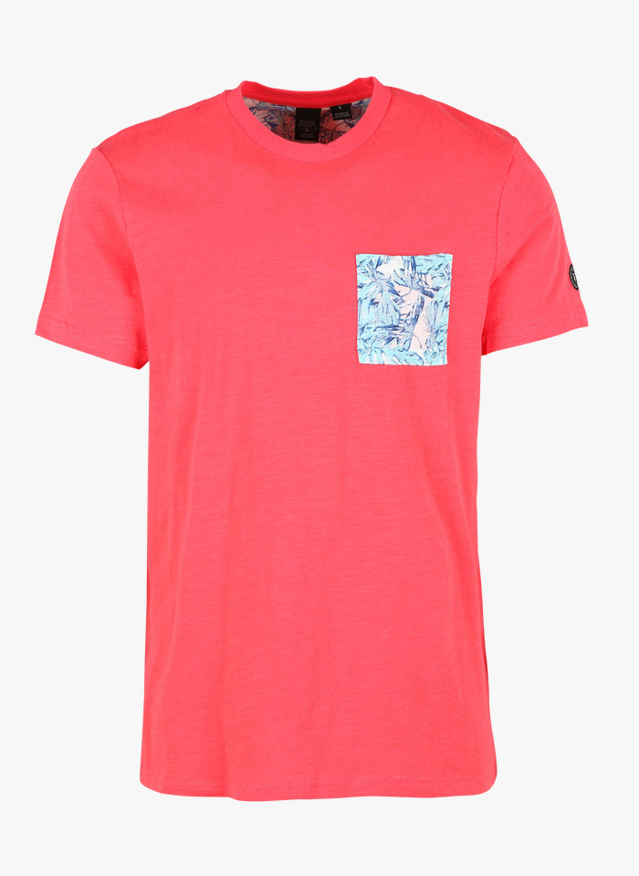 LE TEMPS DES CERISES Pink Regular-fit round-neck cotton T-shirt