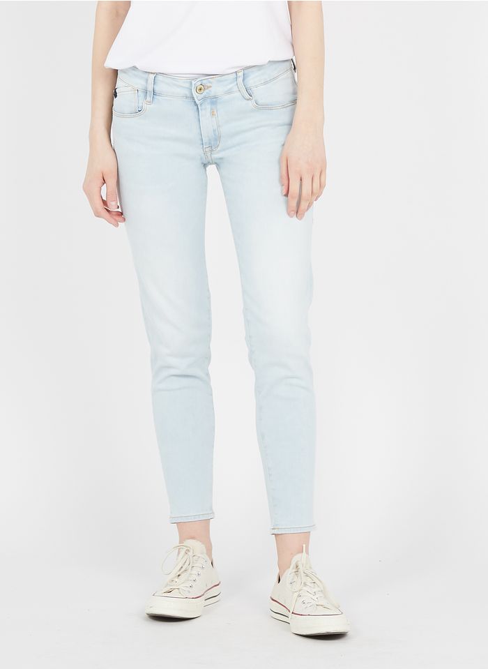 LE TEMPS DES CERISES Blue Slim-fit stretch jeans