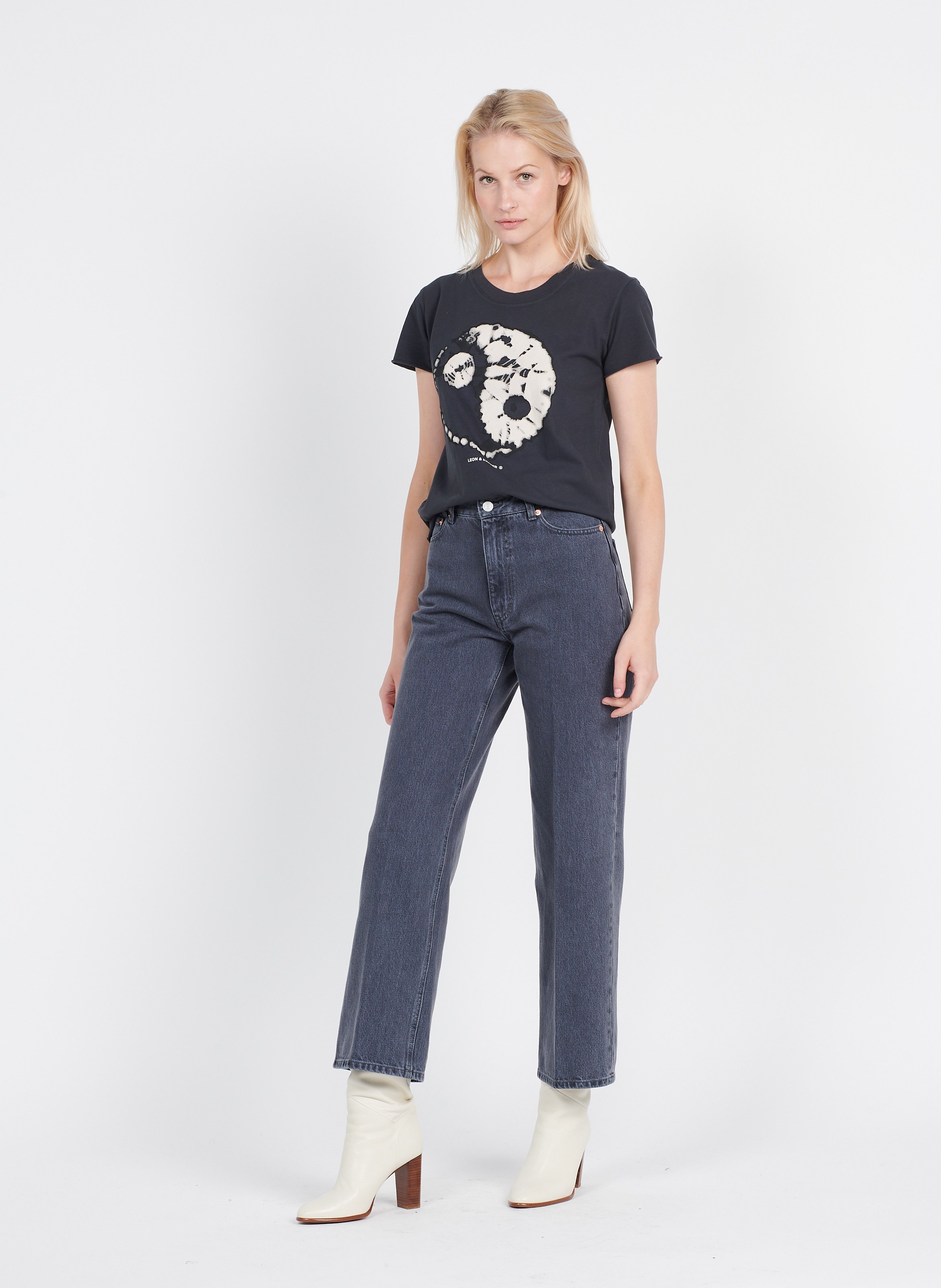 Straightleg Cotton Jeans Light Grey Lab Dip Women Place des Tendances