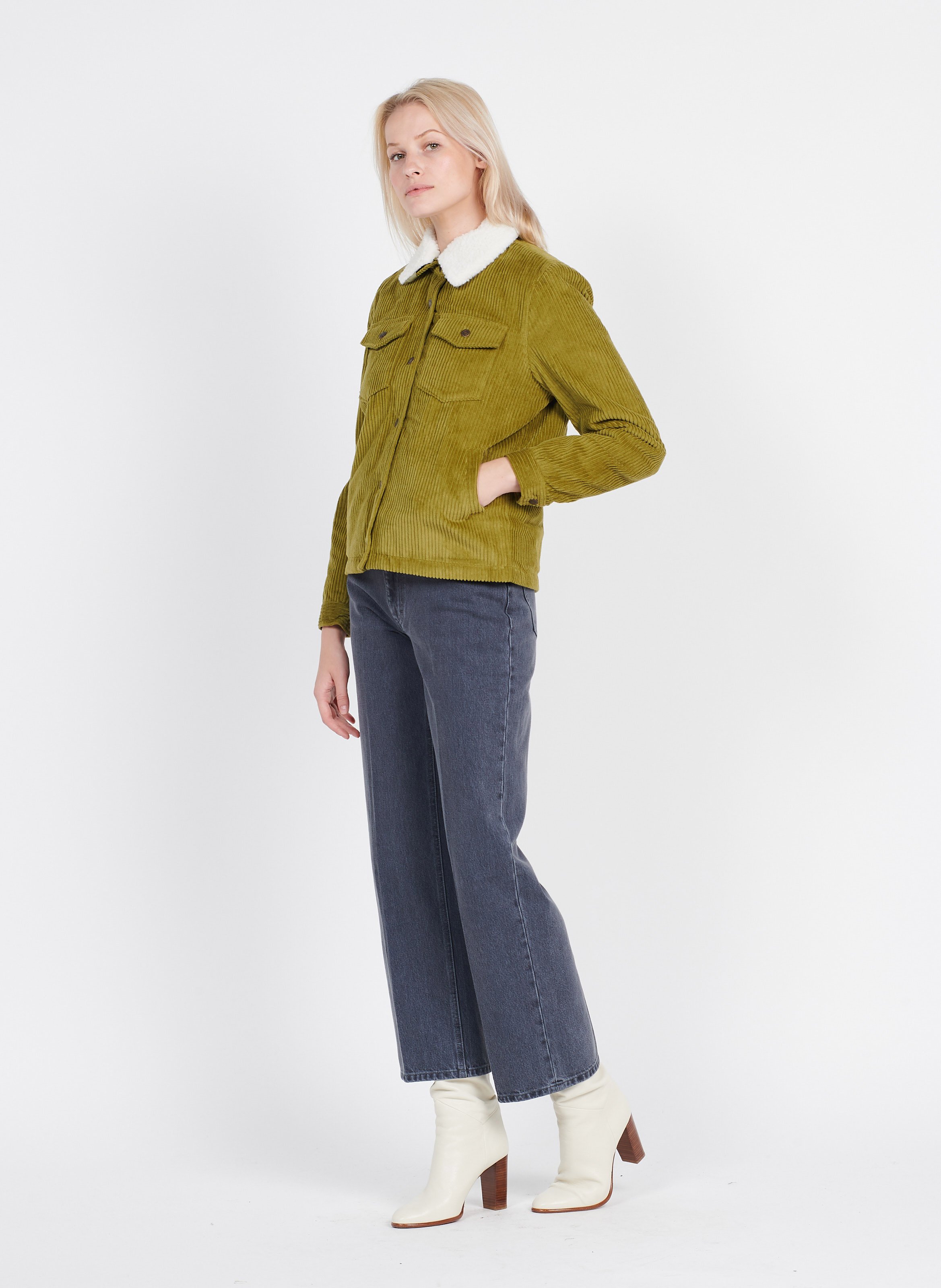 Straightleg Cotton Jeans Light Grey Lab Dip Women Place des Tendances