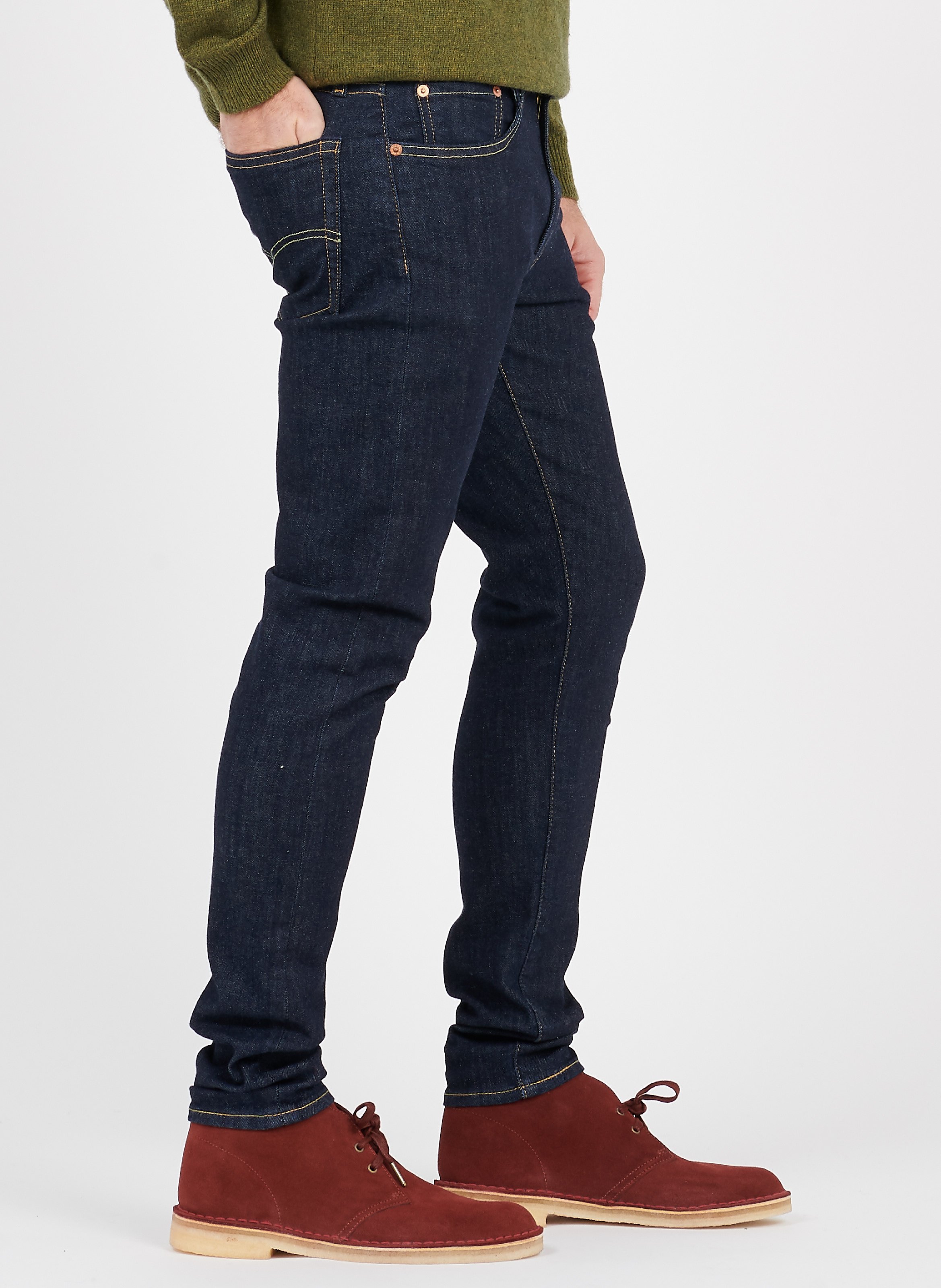 levi's 512 raw denim