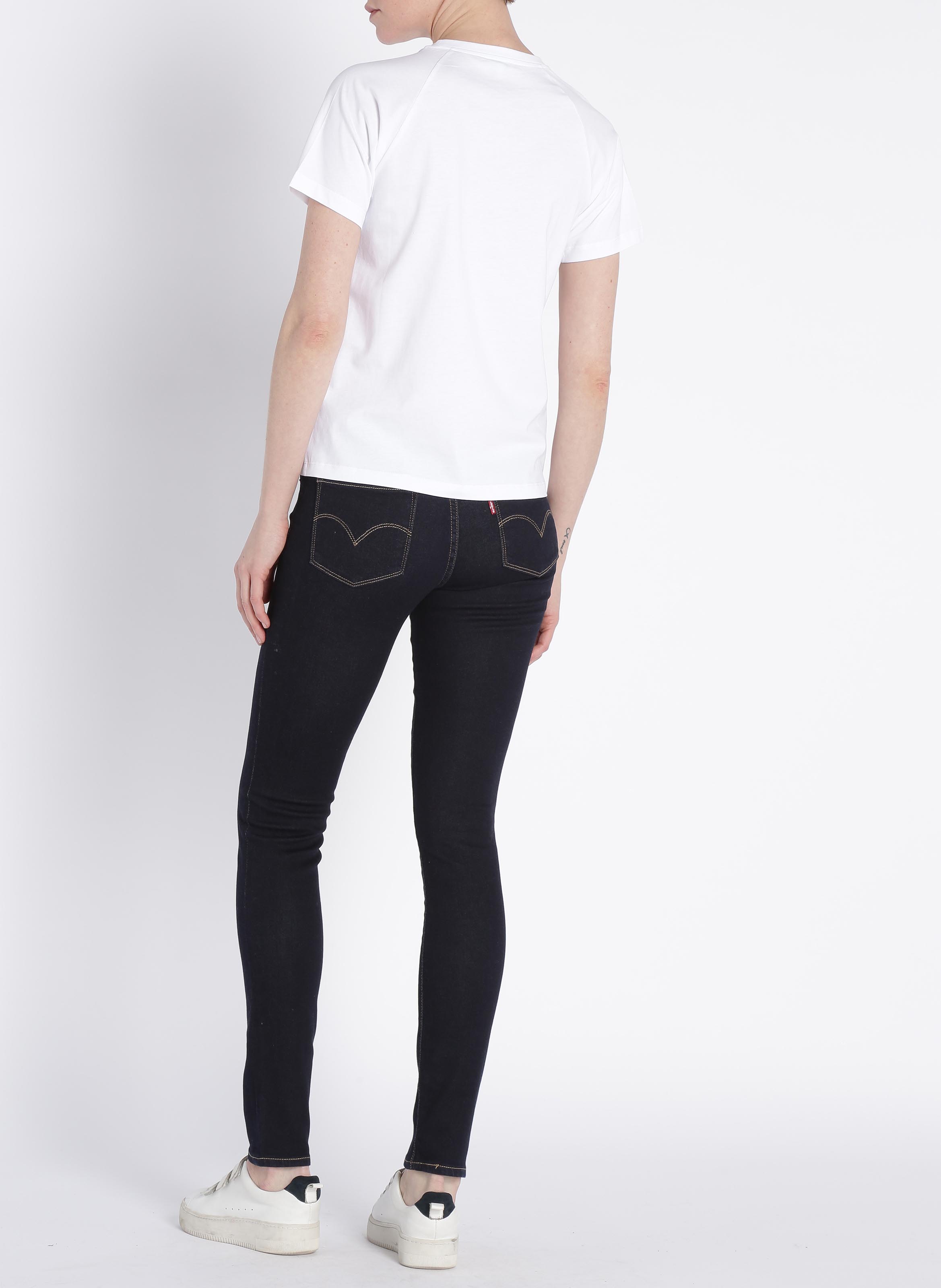 levi's 711 skinny white jeans