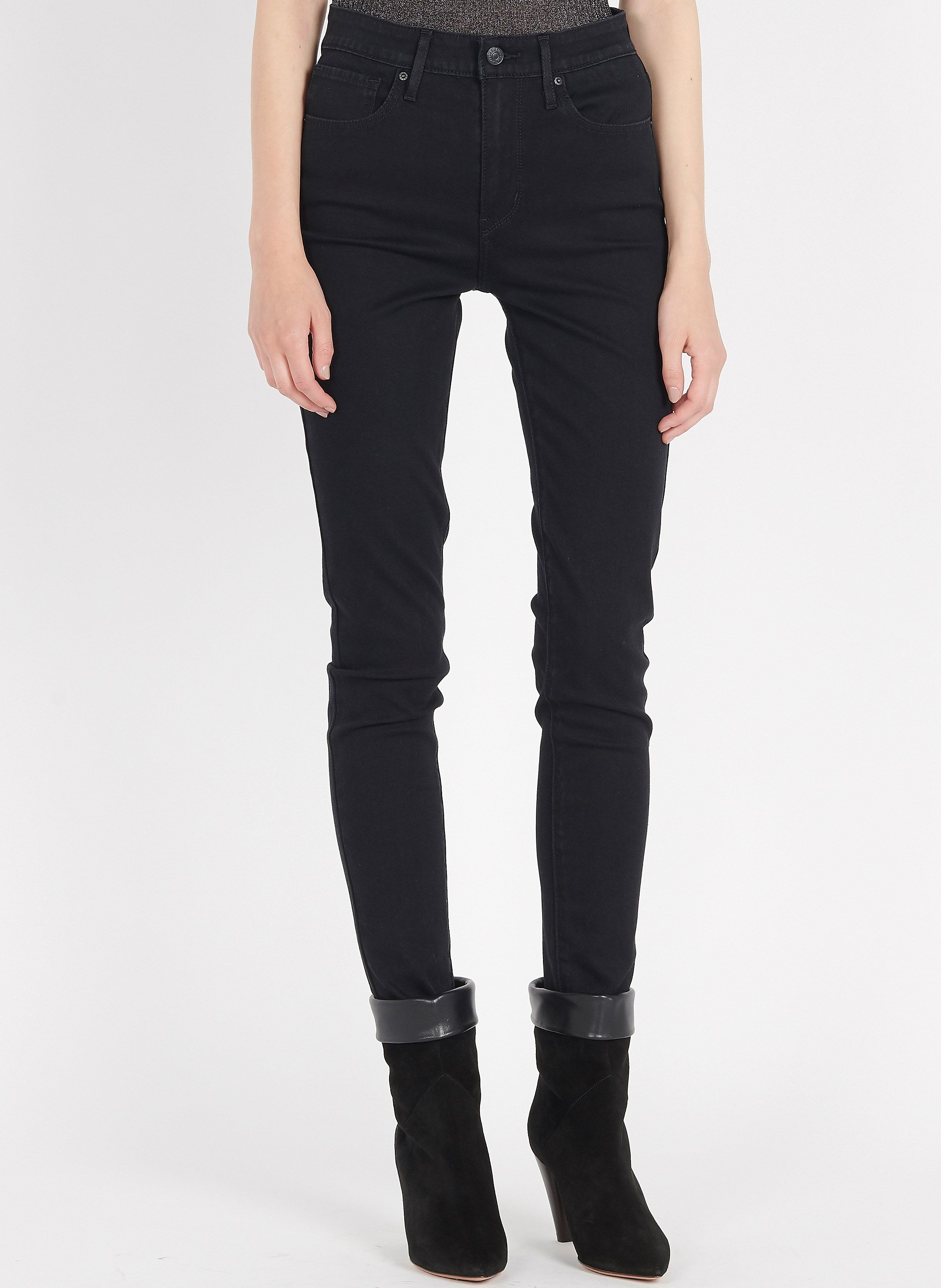 Levi's 721 black outlet high rise skinny