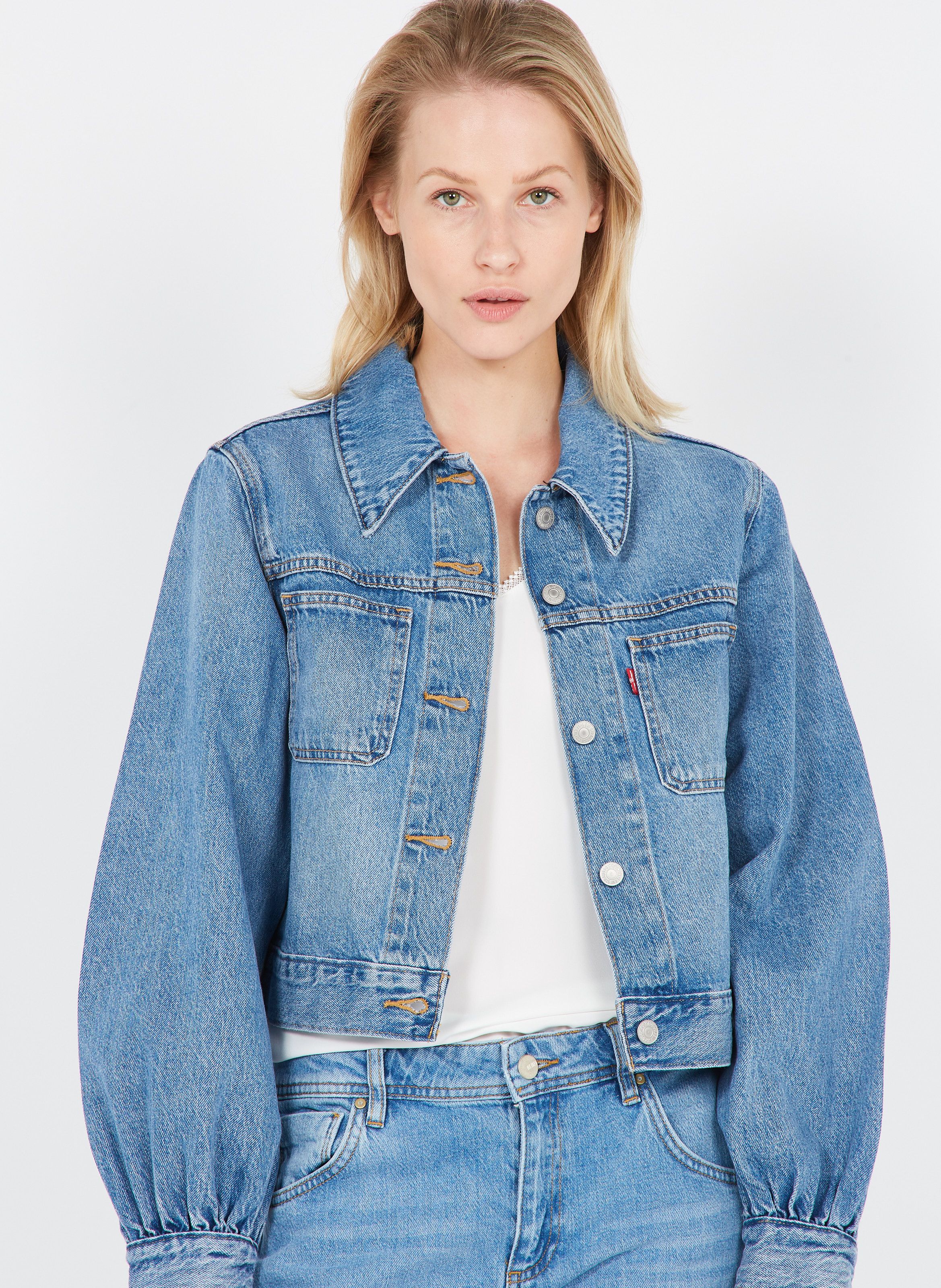 levi's womens cropped denim jacket