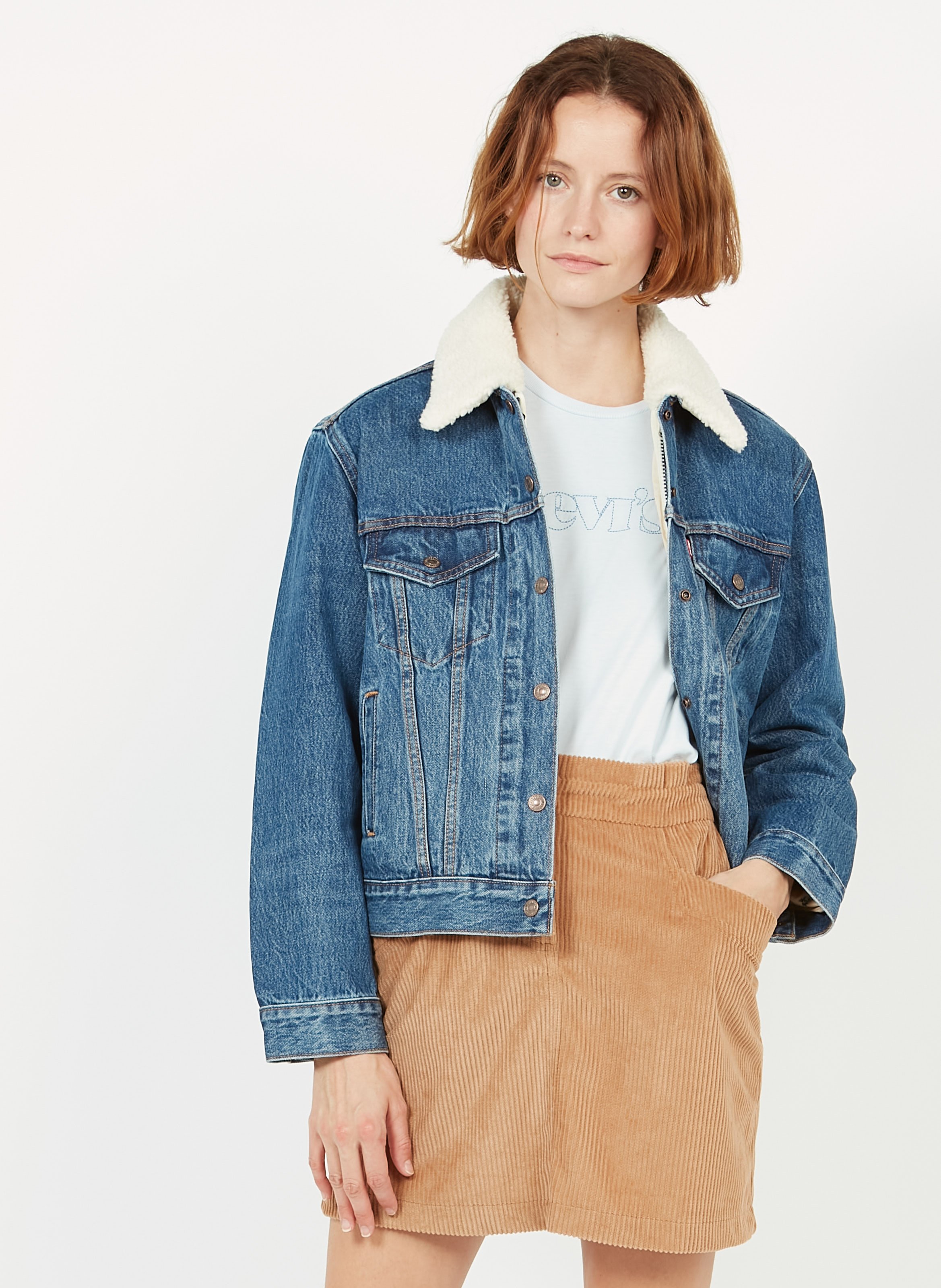 levis crop denim jacket