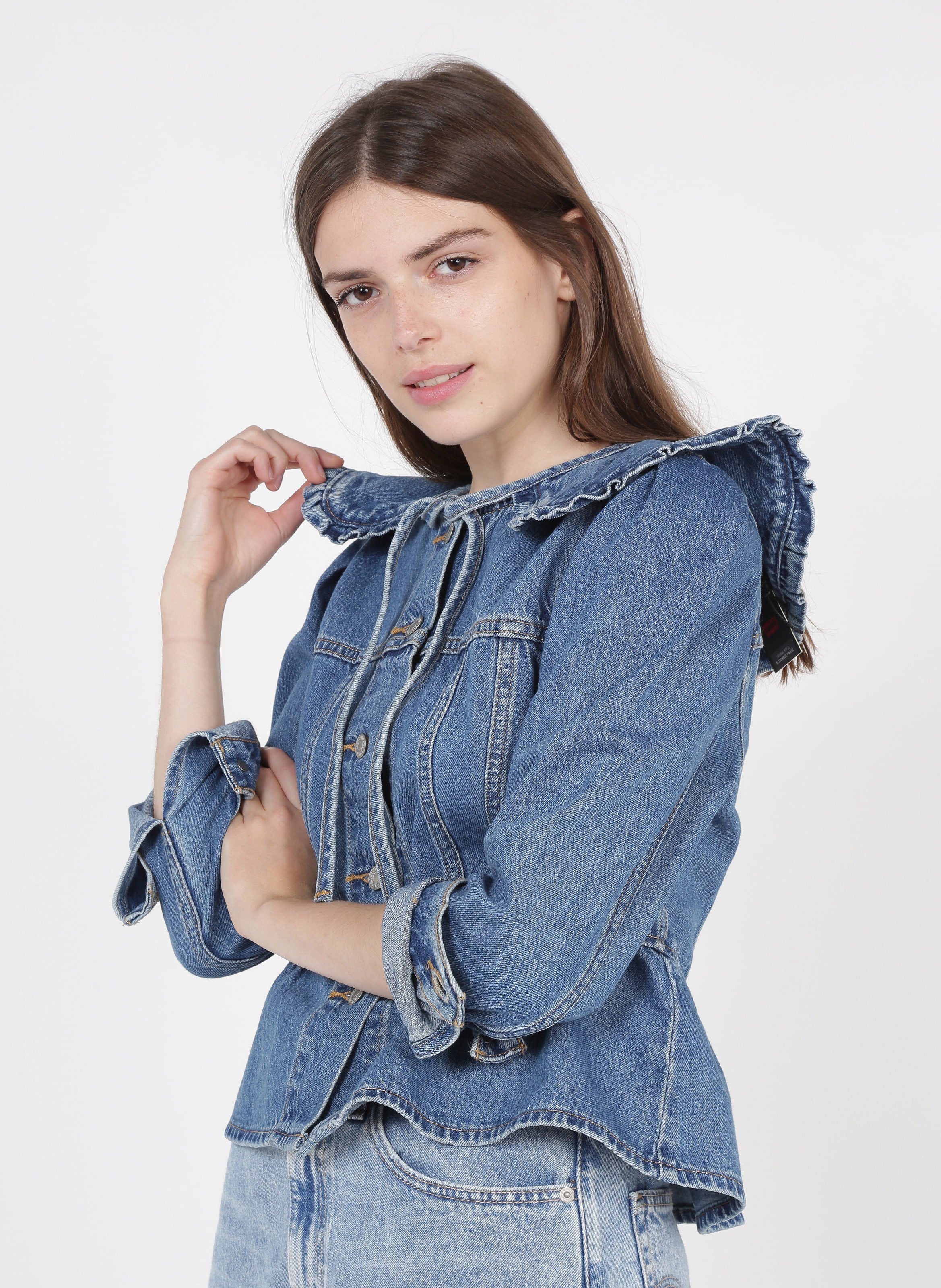 denim fur jacket levis
