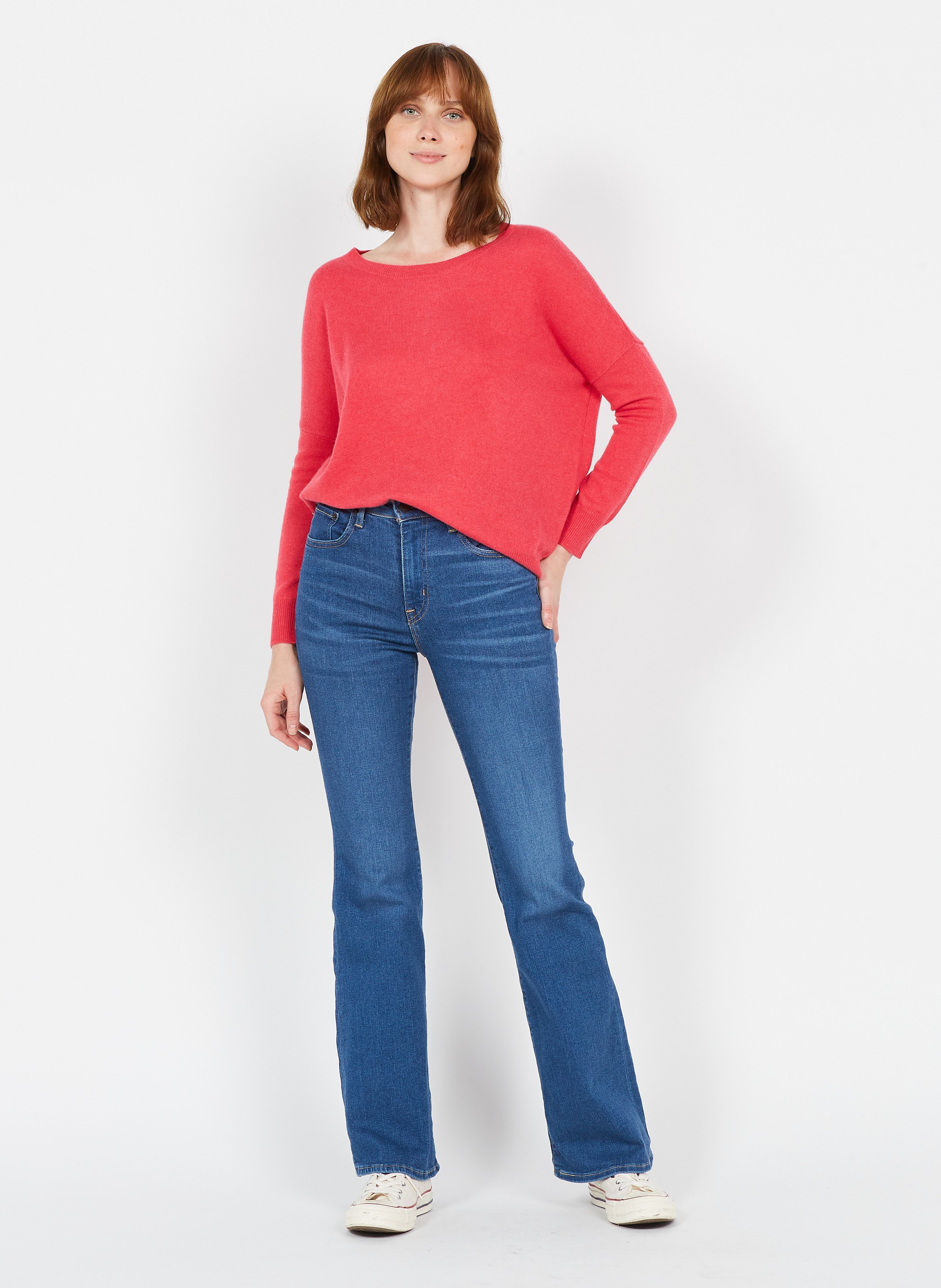 Flared Cottonblend Jeans Medium Indigo Worn In Levi's Women Place