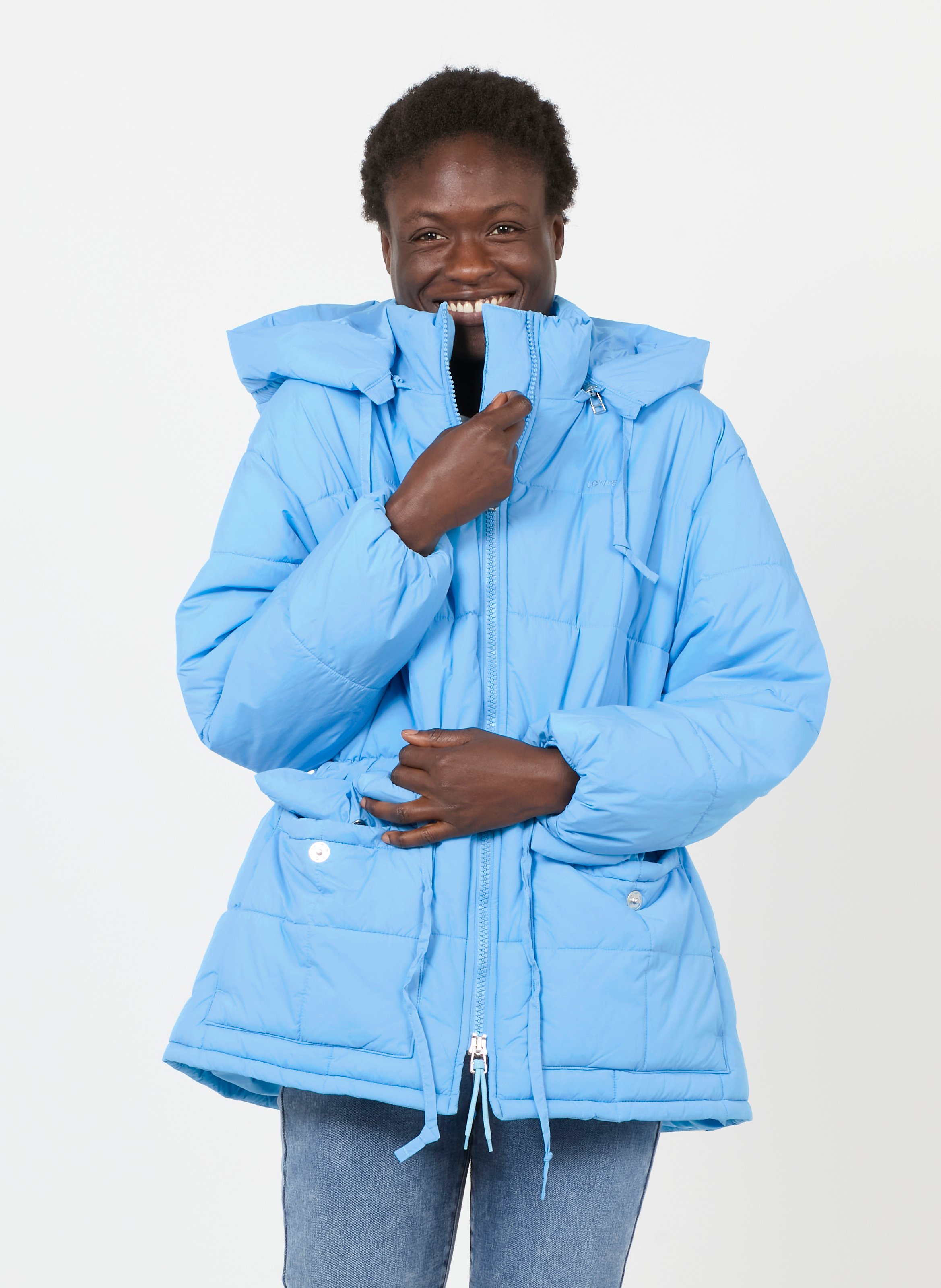 high neck padded jacket