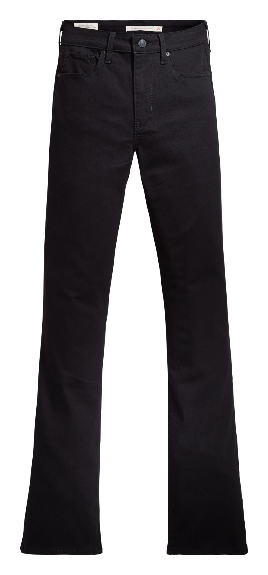 high rise bootcut jeans black