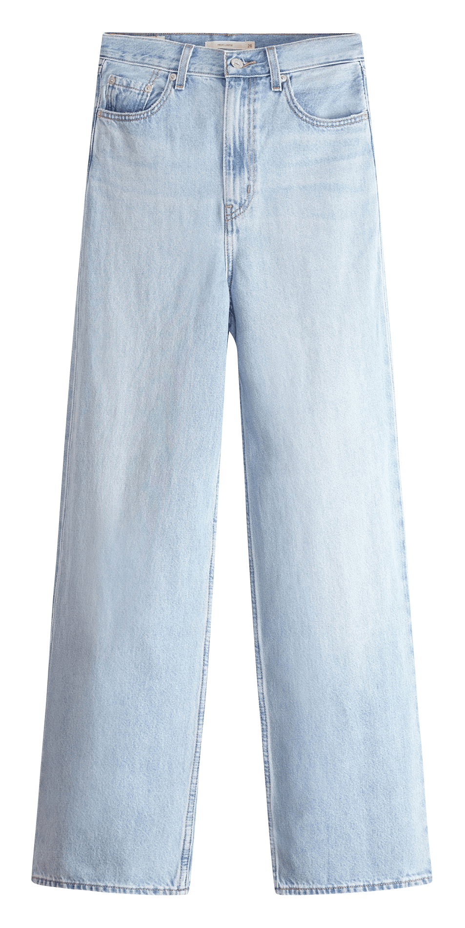 high rise wide leg denim