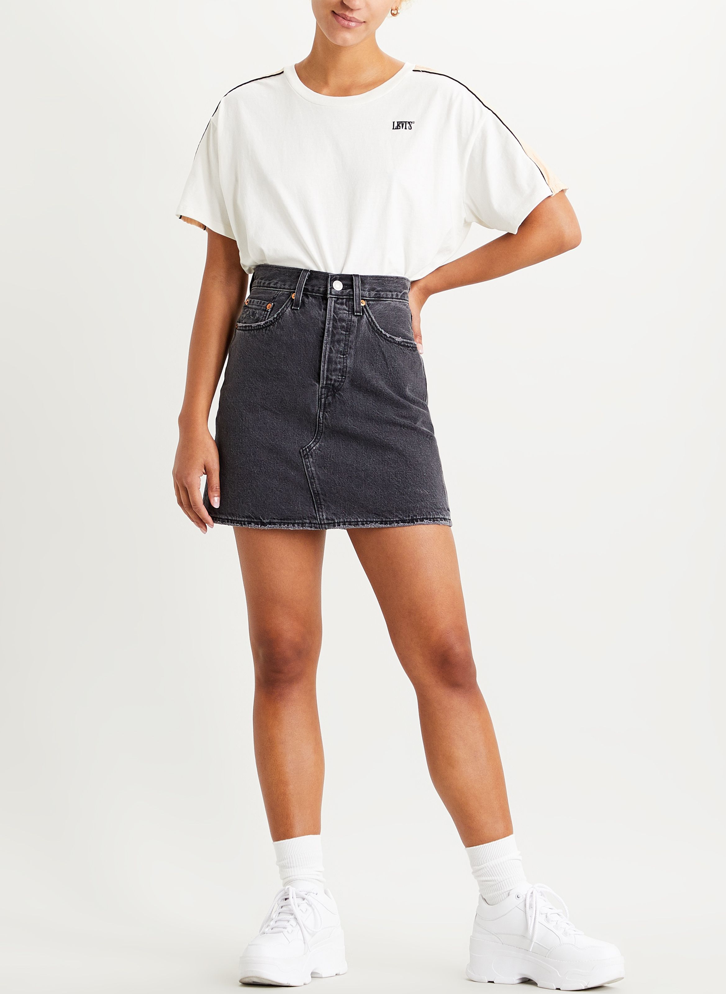 Sale High-waisted Short Denim Skirt 