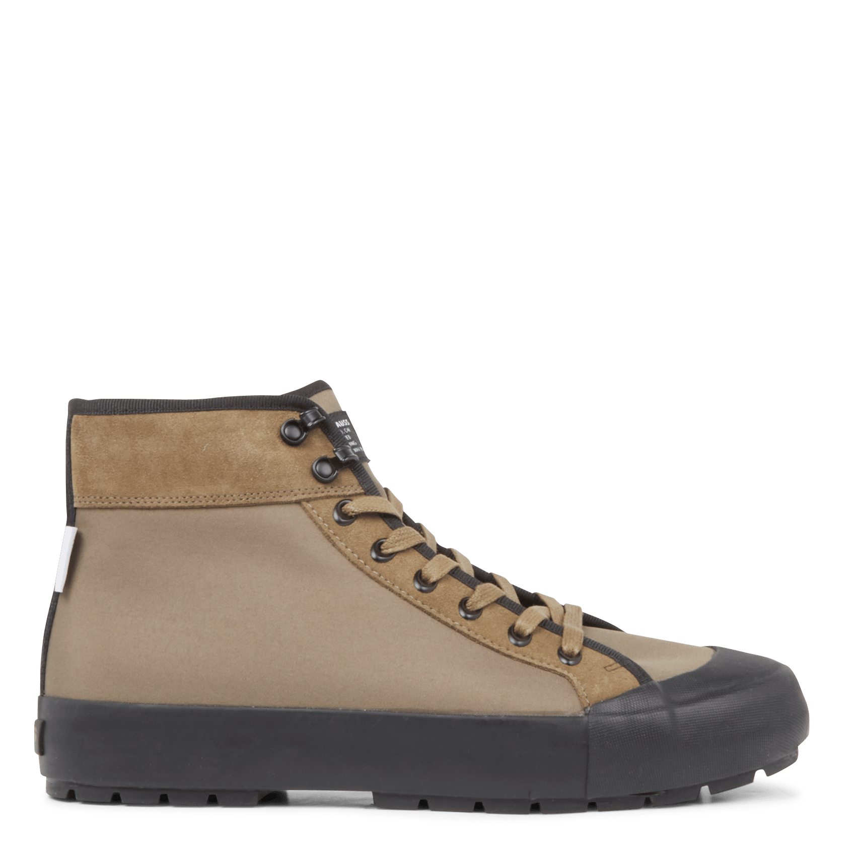 Leather High-top Sneakers Regular Khaki 