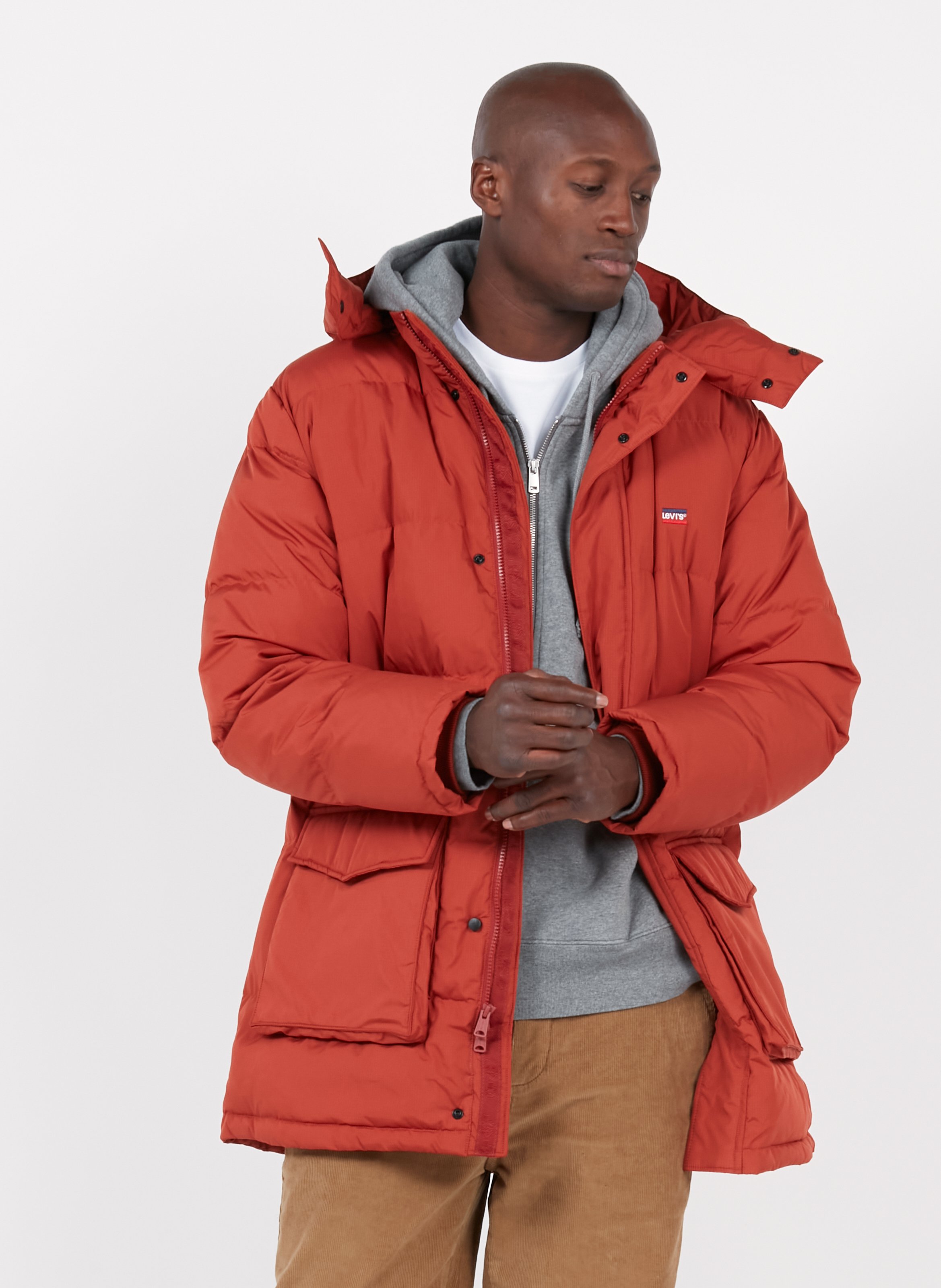 levi's padded longline jacket