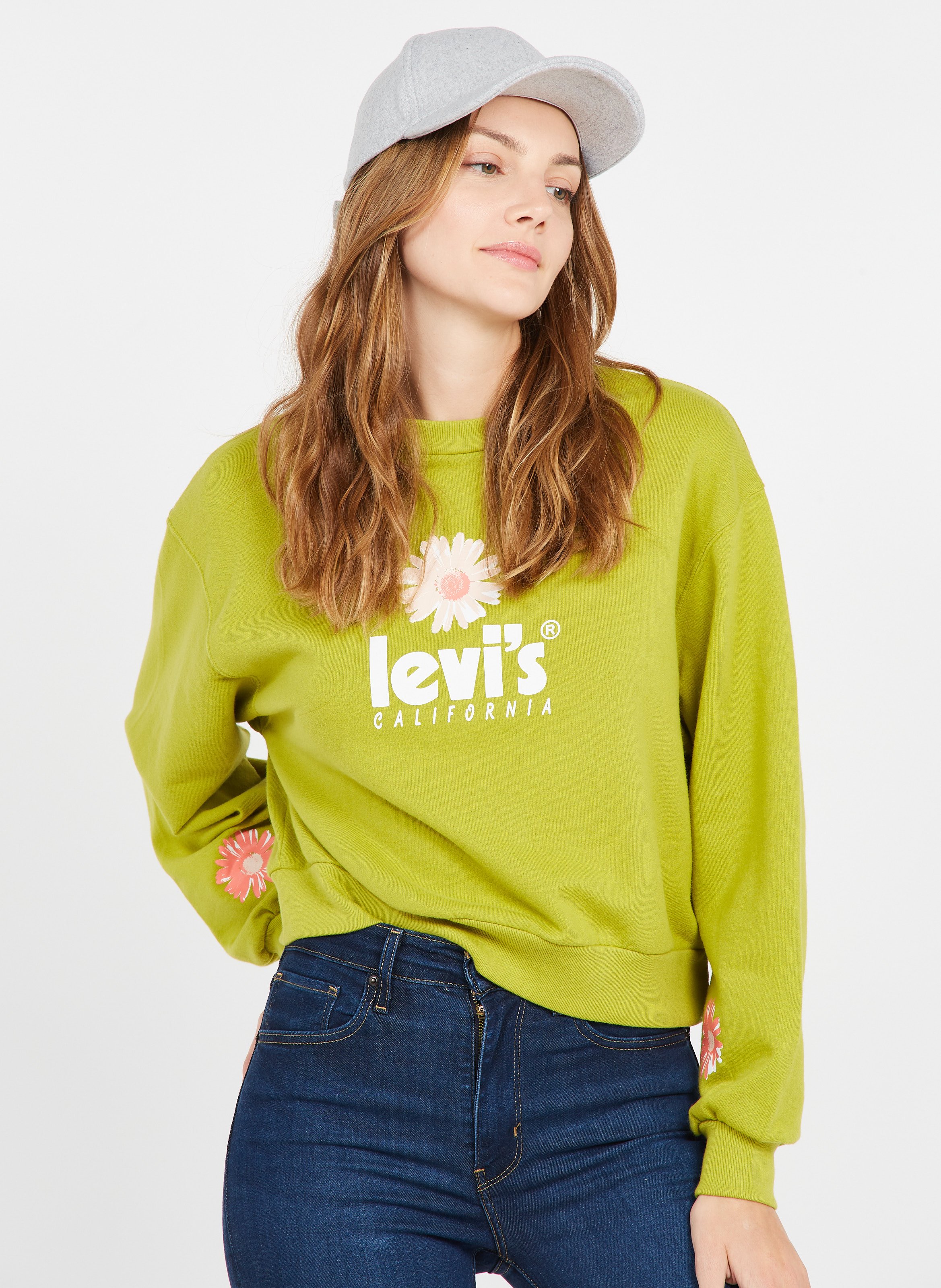 Sale Round-neck Cotton-blend Sweatshirt 