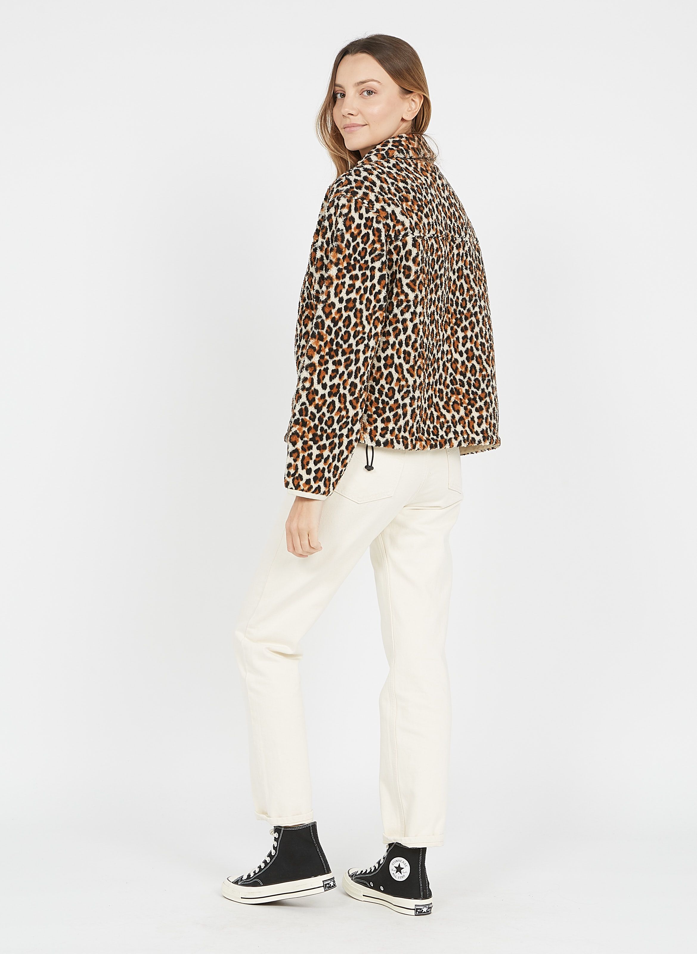 levi's leopard print jacket