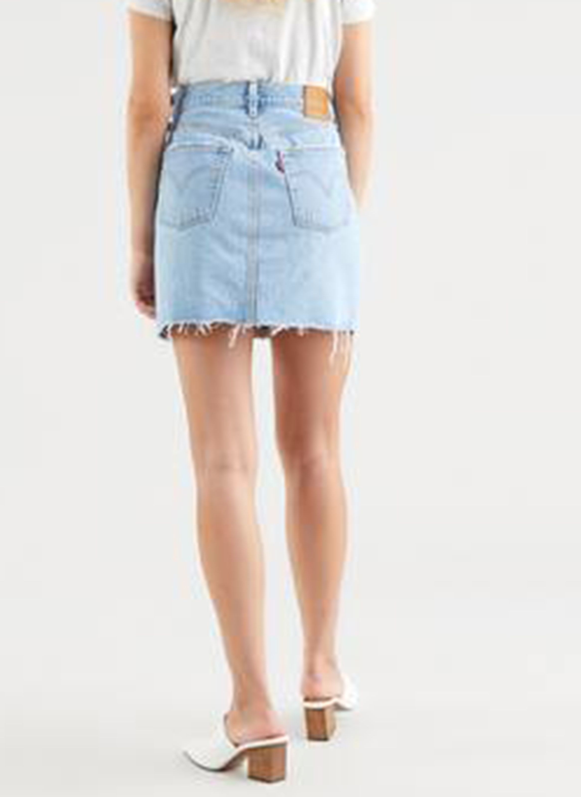 Sale Short High-waisted Denim Skirt 