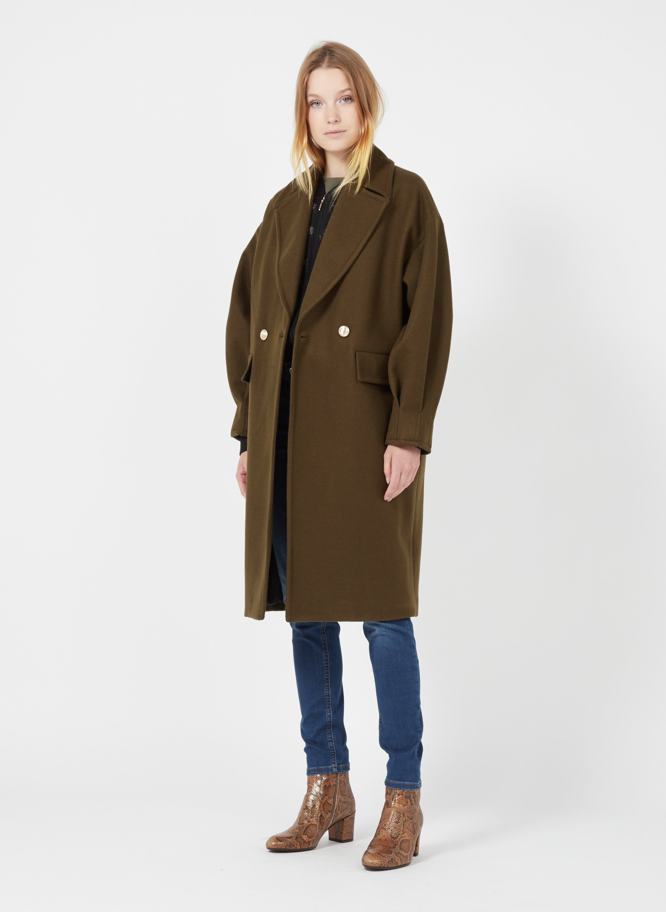 khaki colour coat