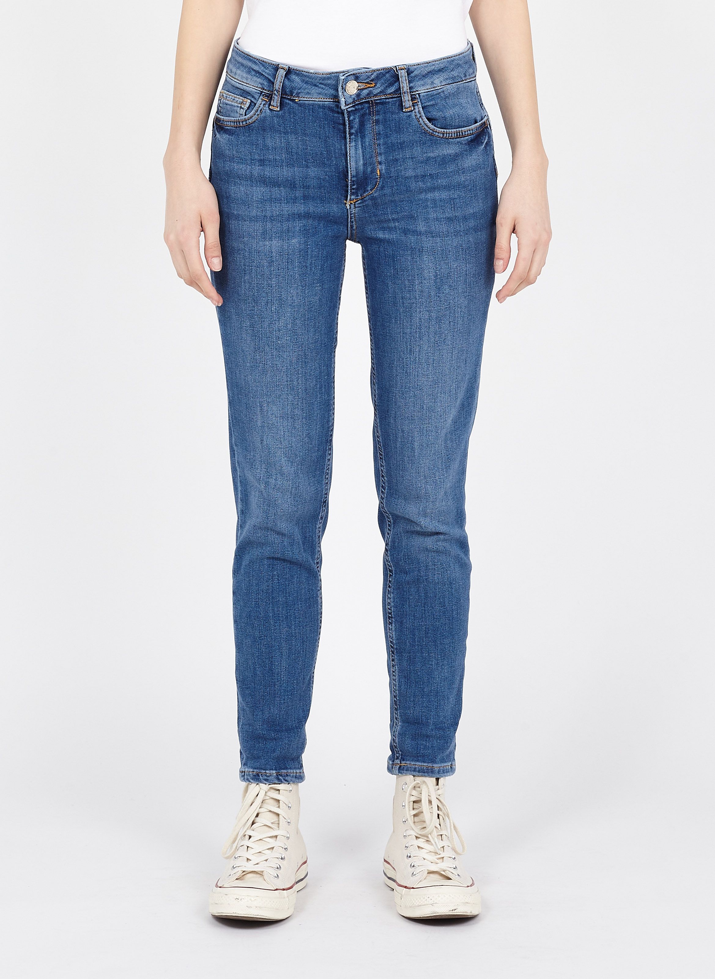 cropped slim jeans women's