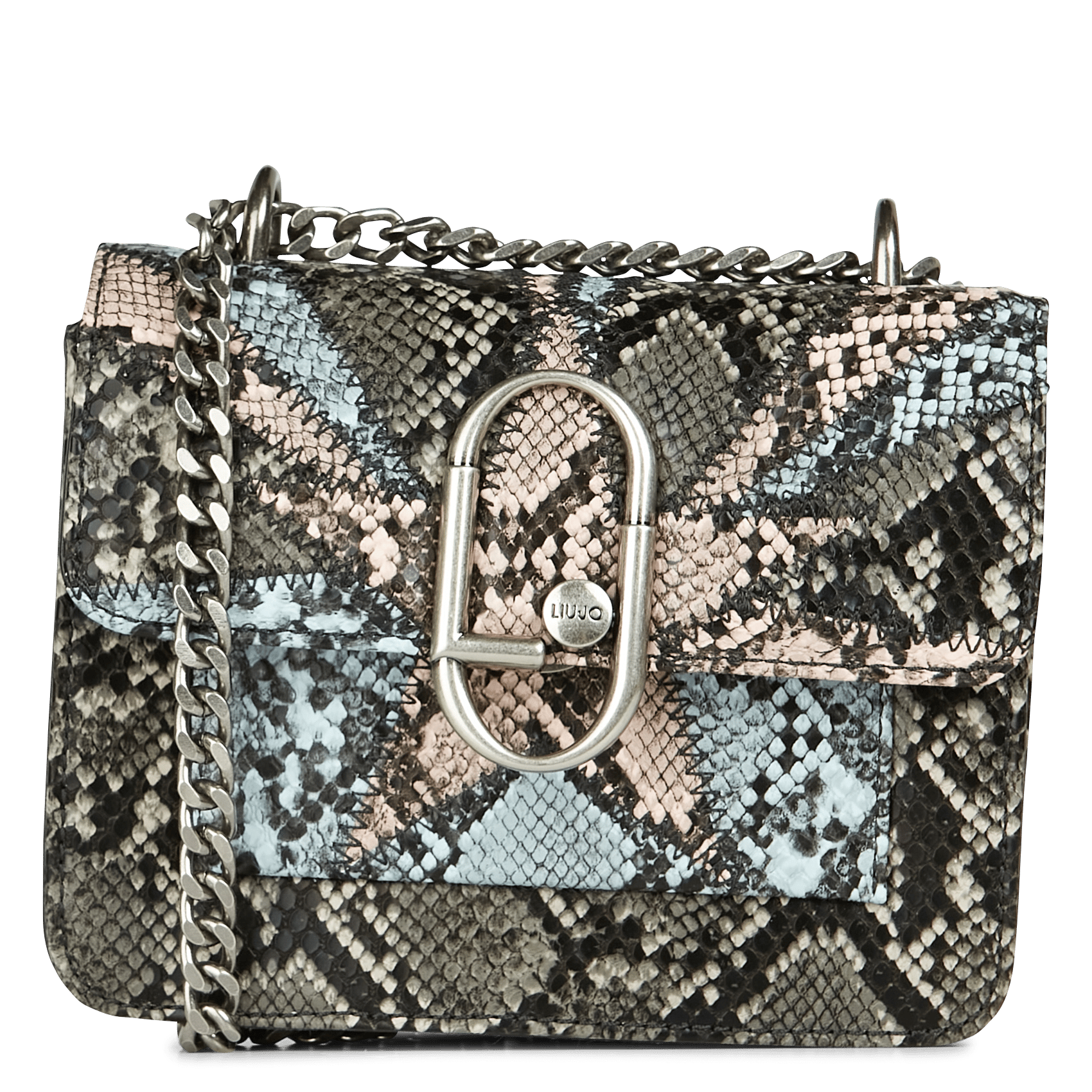 grey snakeskin bag